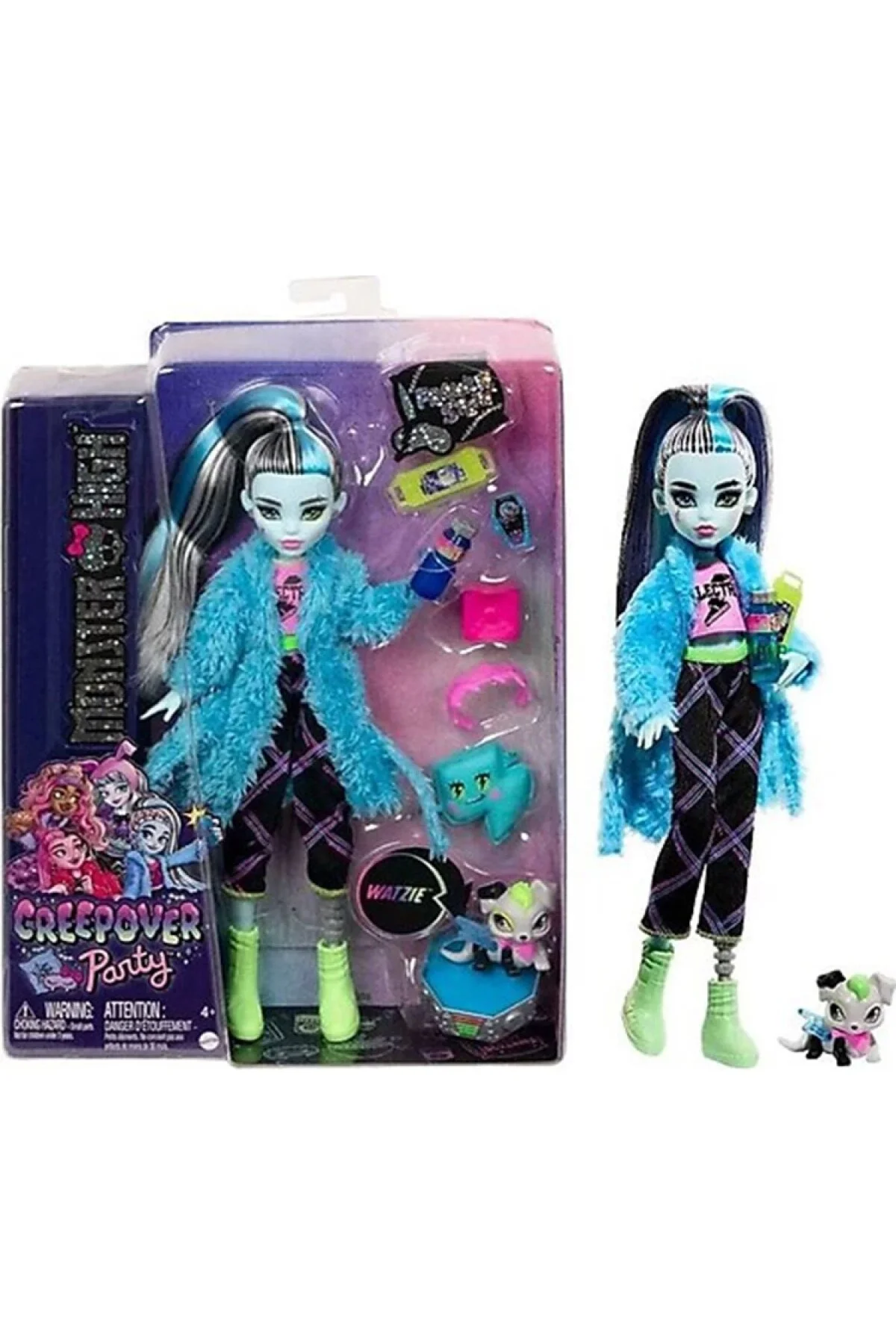 عروسک های پلاستیکی پسرانه و دخترانه بچگانه HPD55 HKY68 FRANKIE STEIN WATZIE BABY MONSTER HIGH