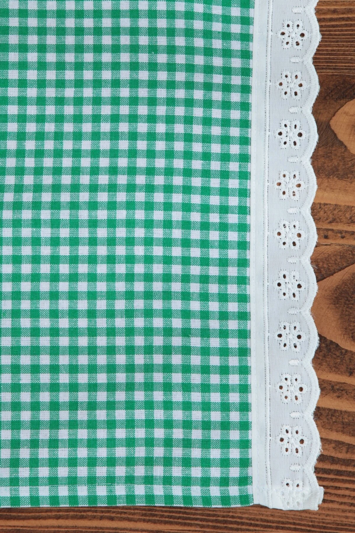 رانر و زیر بشقابی سبز رانینگ دویدن Fistolu Plaid یکپارچهسازی با سیستمعامل 40X110 سانتی متر  cotton maison