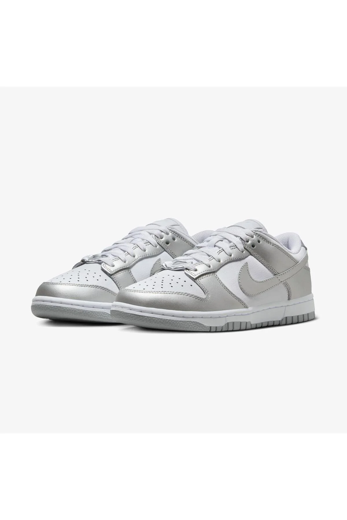 کفش مردانه زنانه یونیسکس ورزشی سفید خاکستری نقره ای کم فلزی Dunk Fv1311100 نایک Nike