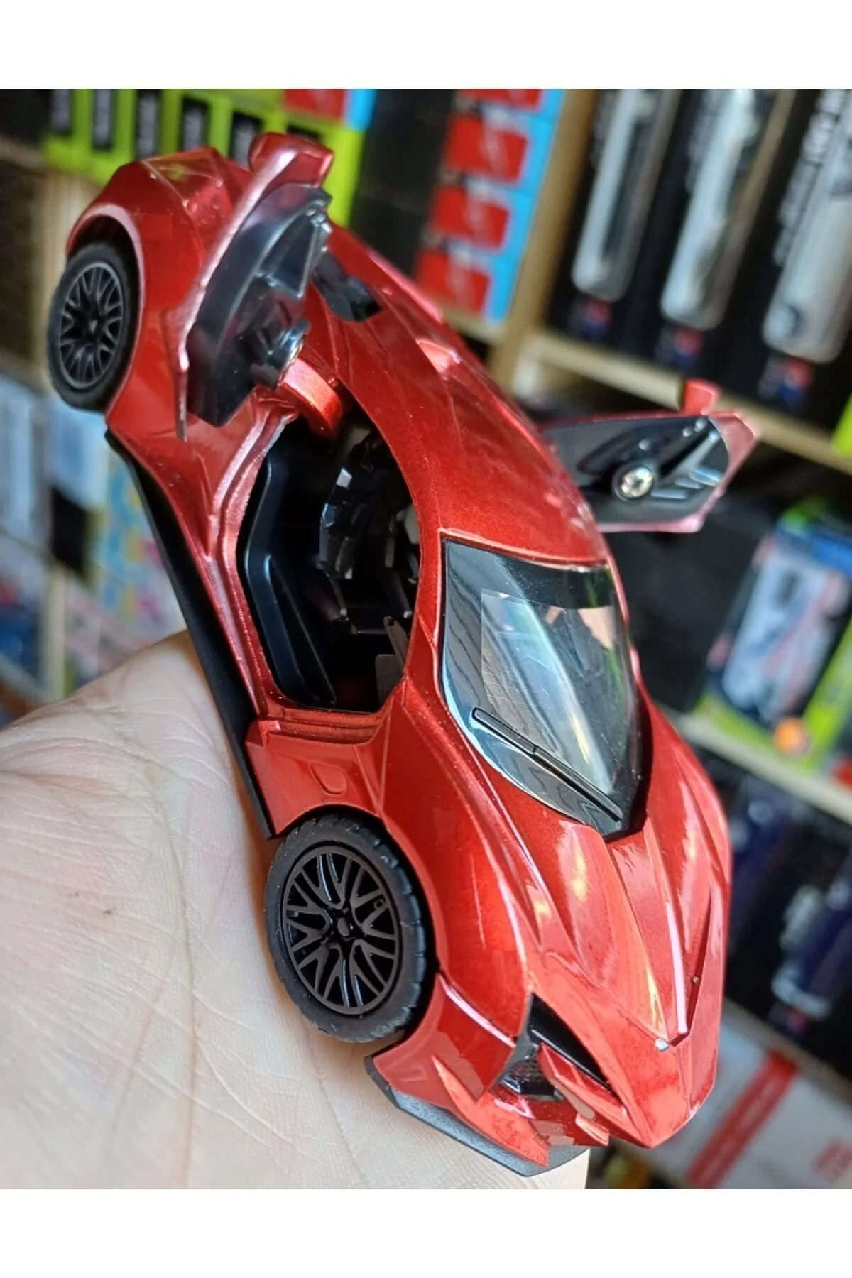 مدل خودرو LYKAN HYPERSPORT STYLE METAL COLLECTION LIGHT AUDIBLE خارجی 13X5 سریع خشمگین قرمز OYUNCAKSAHİLİ