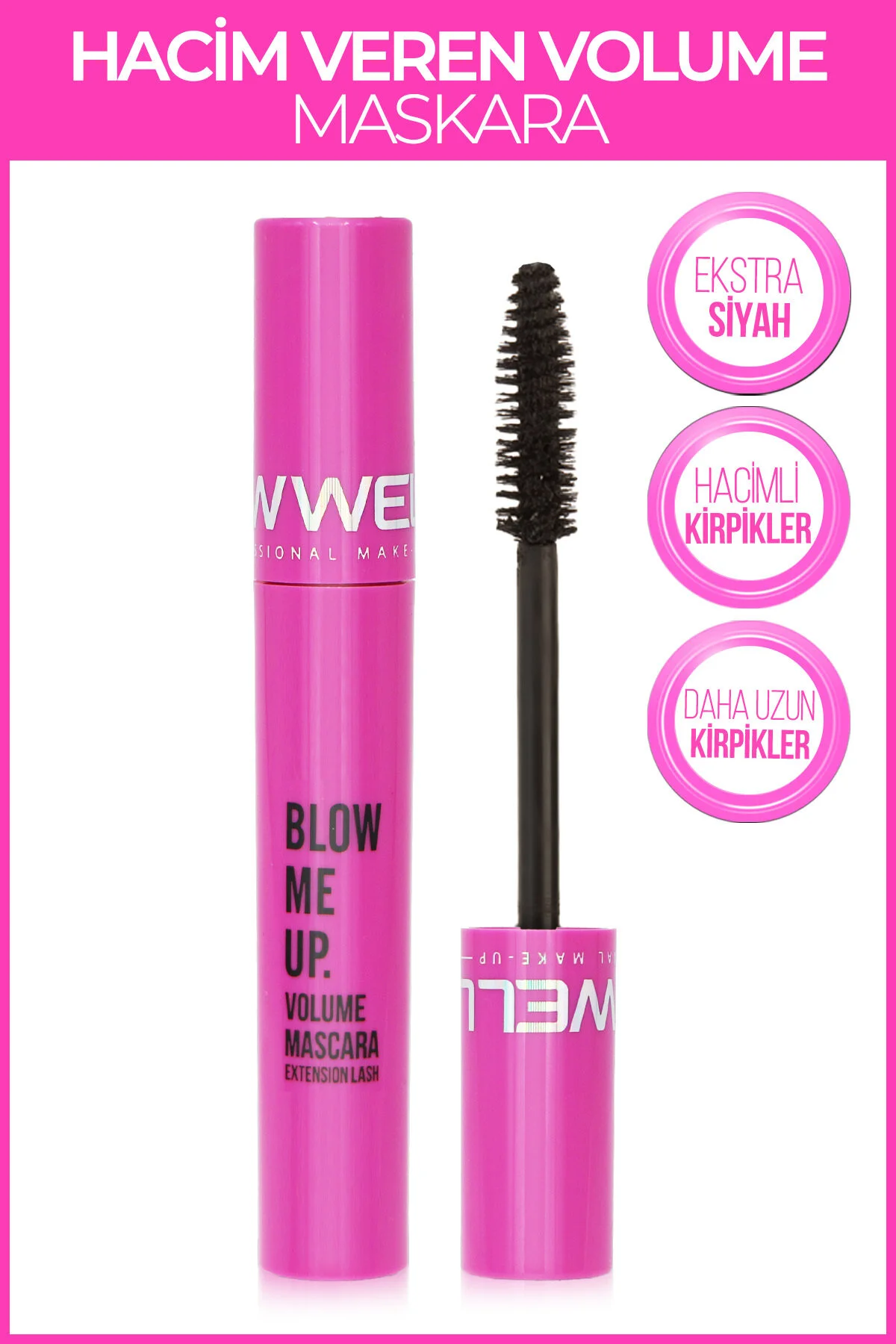 ریمل حجم دهنده Blow Me Up مدل T1061 با رنگ مشکی و حجم 8 میلی لیتر New Well