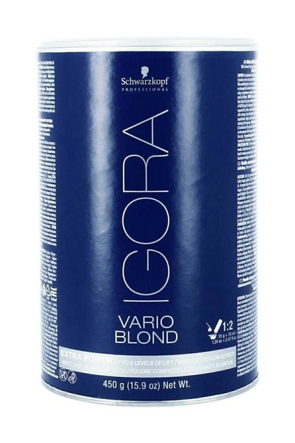 روشن کننده VARIO BLOND 450 GRAM که دقیقا تناژهای طبیعی دلخواه را ایجاد می کند Igora