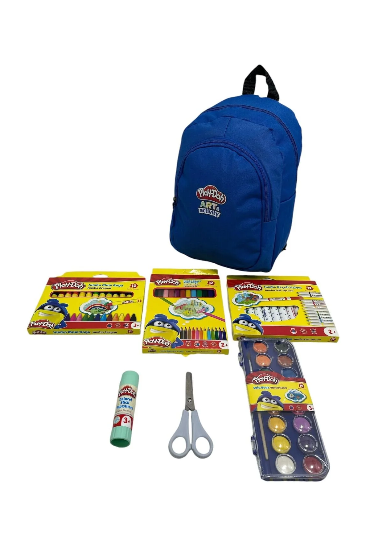 مداد شمعی پاستل کیسه مهد کودک PLAY DOH و مجموعه رنگ آمیزی مدرسه 7 قطعه Hasbro