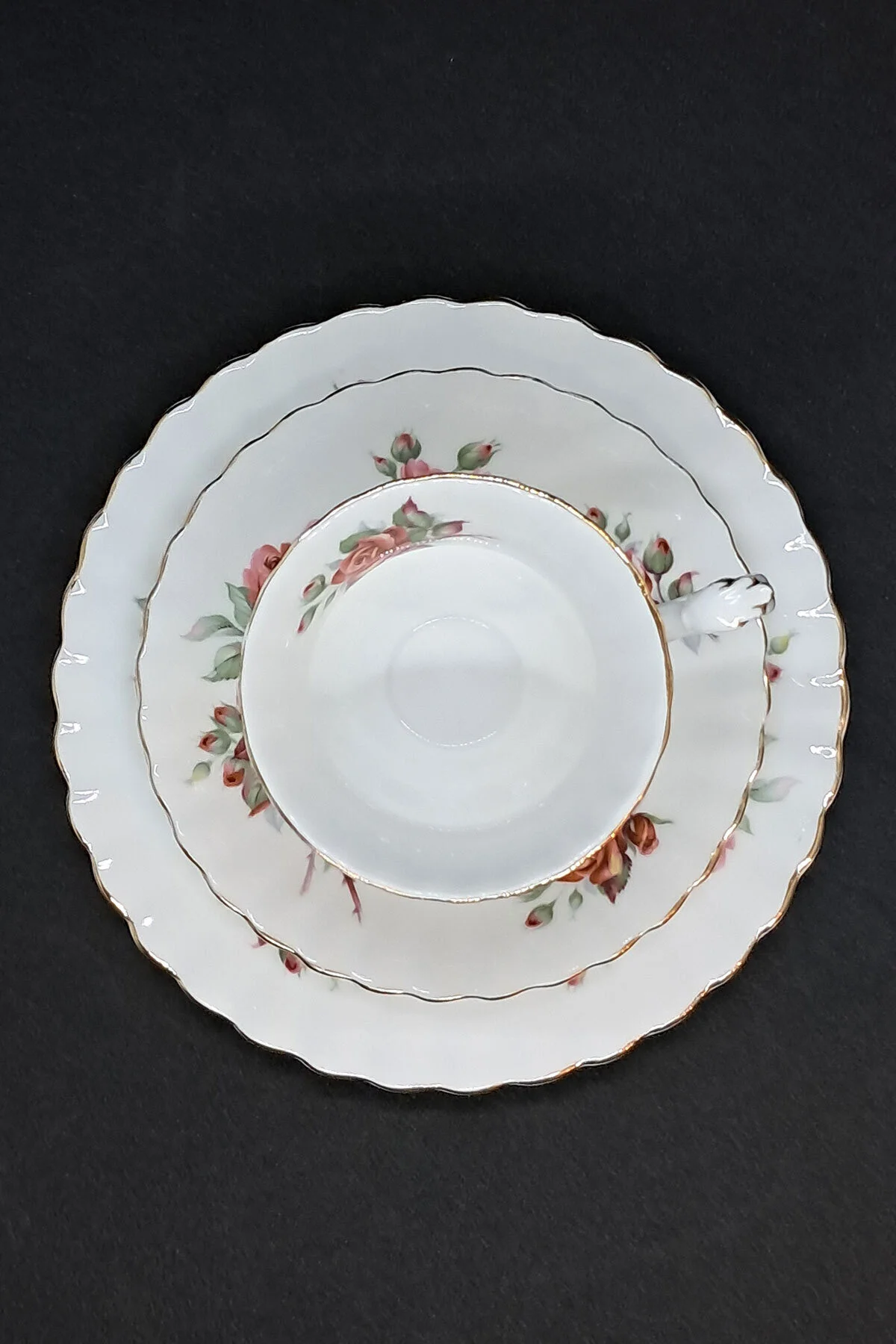 فنجان چای چند رنگ چایی خوری سالگرد گل رز صدمین 3 قطعه  Royal Albert