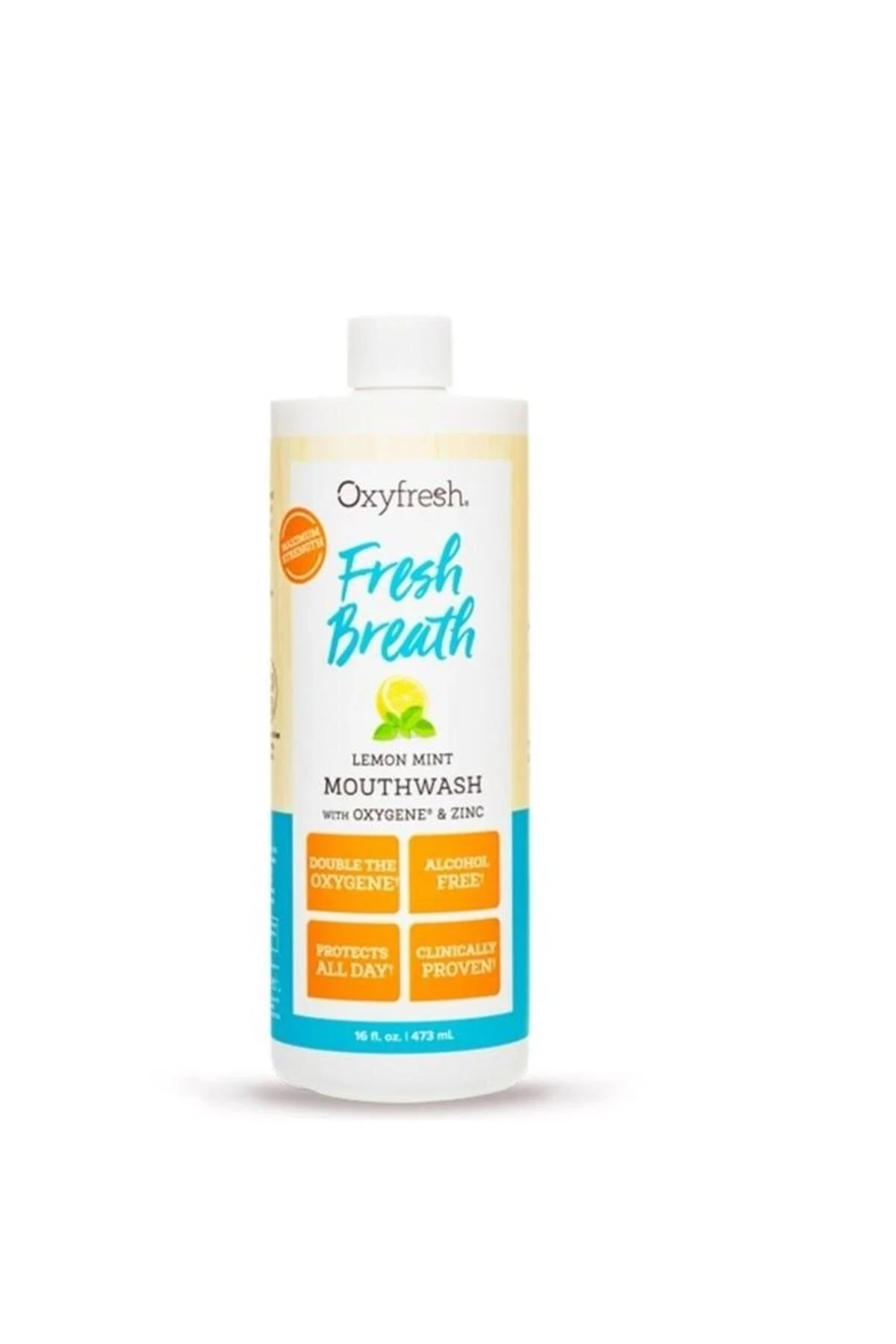 دهان شویه آب مراقبت از لیمو نعناع بدون فلوراید 473 میلی لیتر اورجینال OXYFRESH
