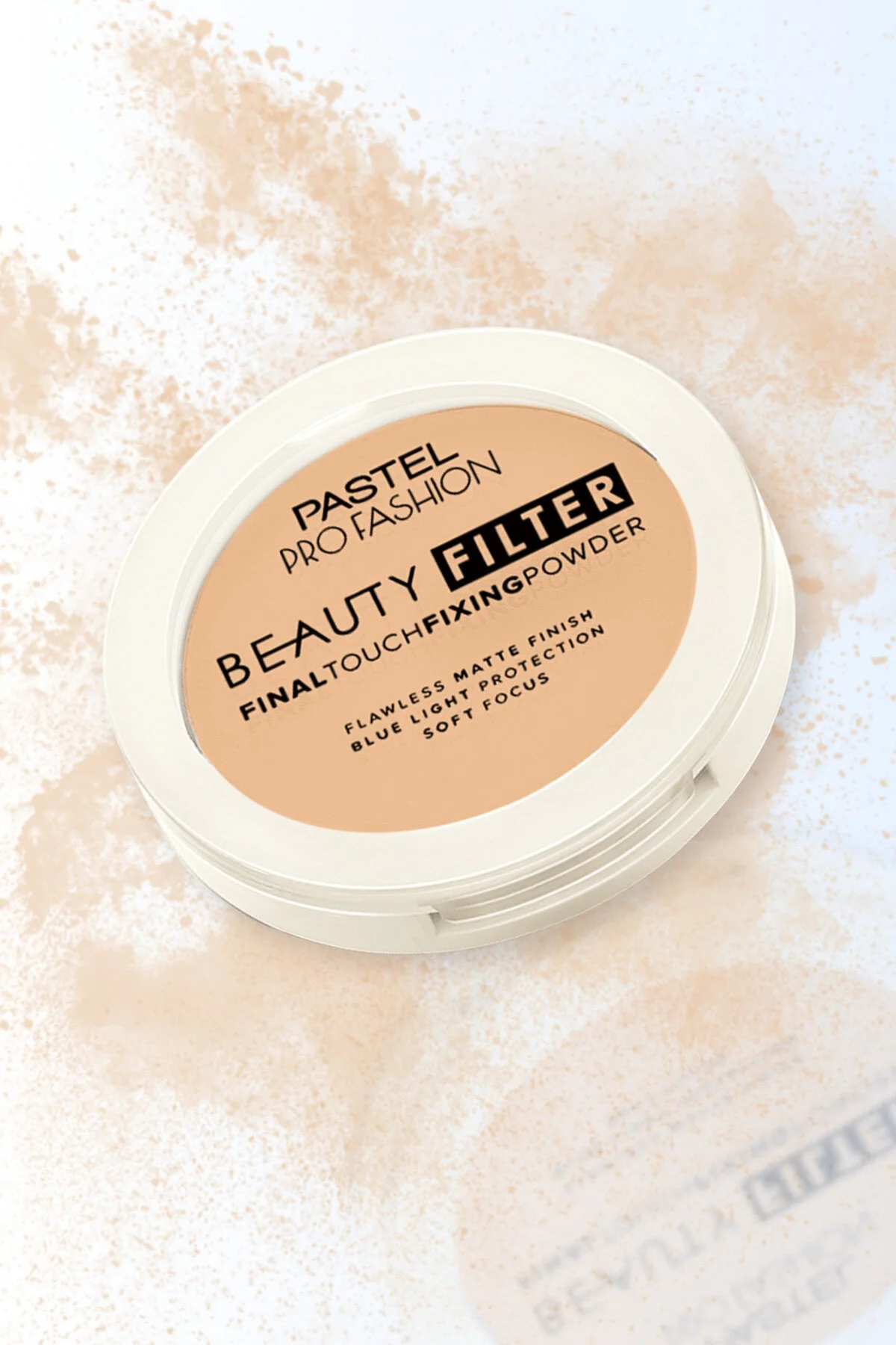 پودر فیکس کننده آرایش صورت رنگی سفید مدل Beauty Filter No 01 پاستل Pastel