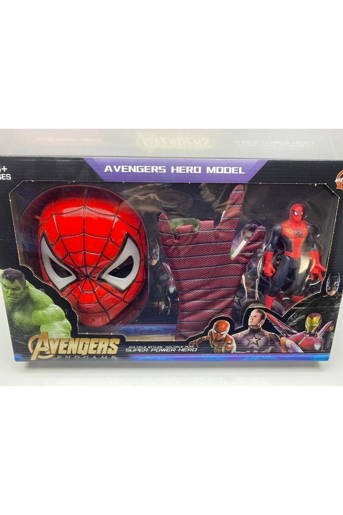 اسباب بازی های فیگور دیگر ست مرد عنکبوتی ماسک روشن و دستکش 3 تکه Spiderman