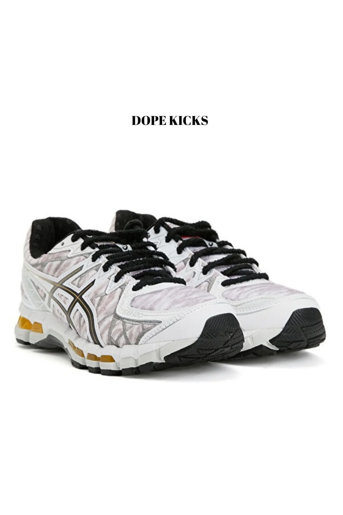 کفش کژوال روزانه سفید مردانه KENZO X GEL KAYANO ورزشی چرمی پوست آسیکس Asics