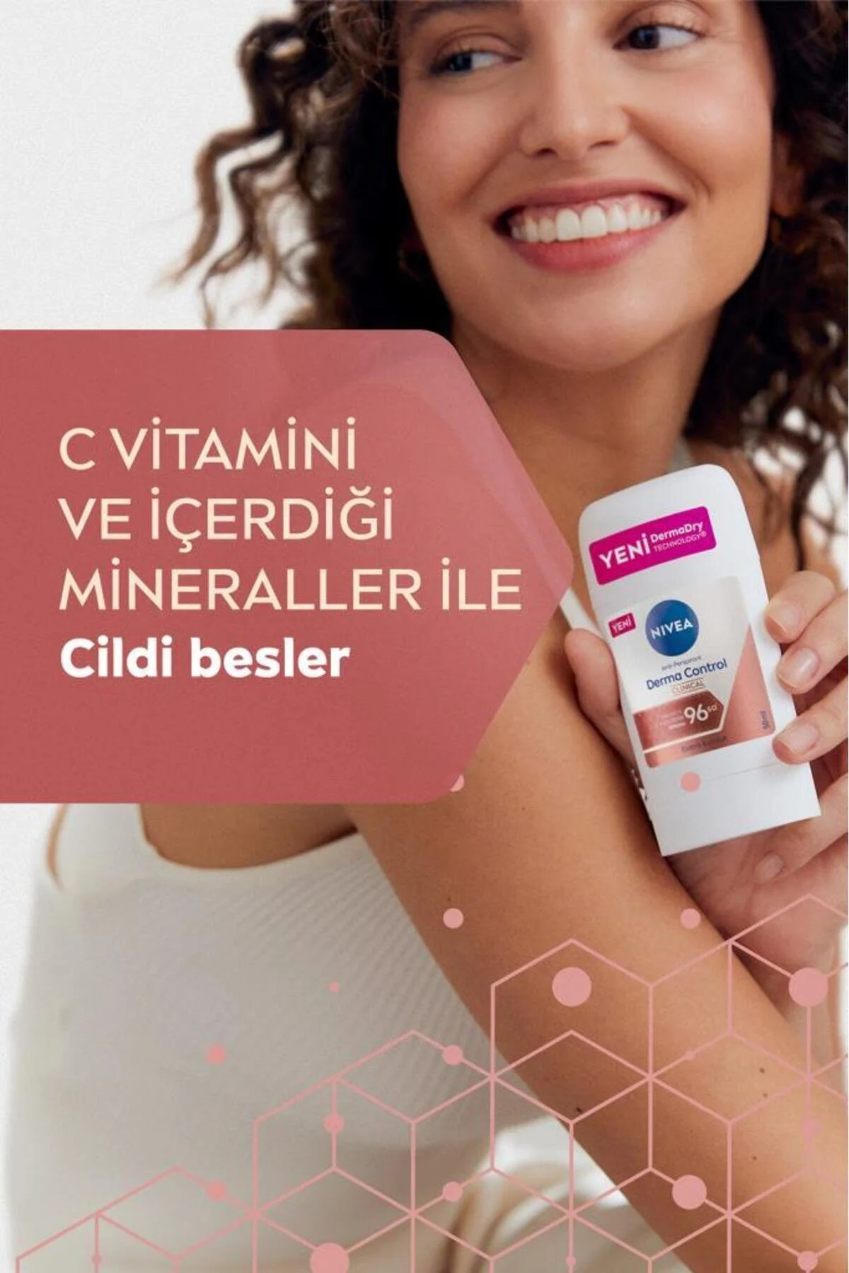 دئودورانت و رول آن زنانه کنترل بالینی 50 میل با ویتامین C در برابر زیر بغل تیره شدن NIVEA