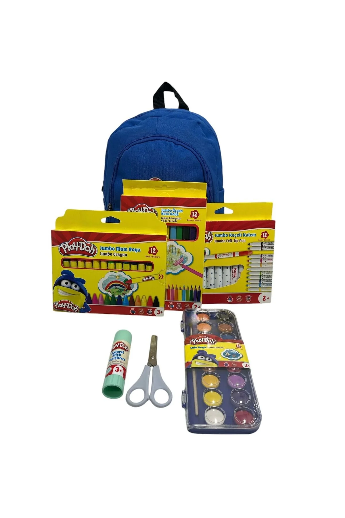 مداد شمعی پاستل کیسه مهد کودک PLAY DOH و مجموعه رنگ آمیزی مدرسه 7 قطعه Hasbro