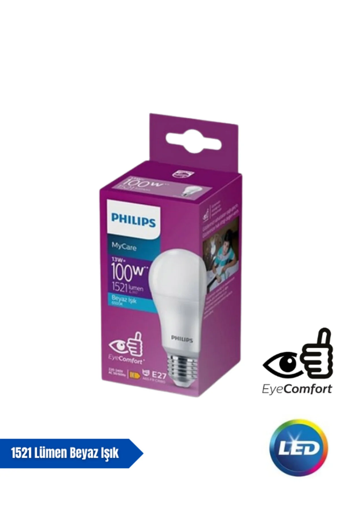 لامپ LAMP LED MYCARE 13W 6500K WHITE LIGHT 1521 LUMEN فیلیپس Philips