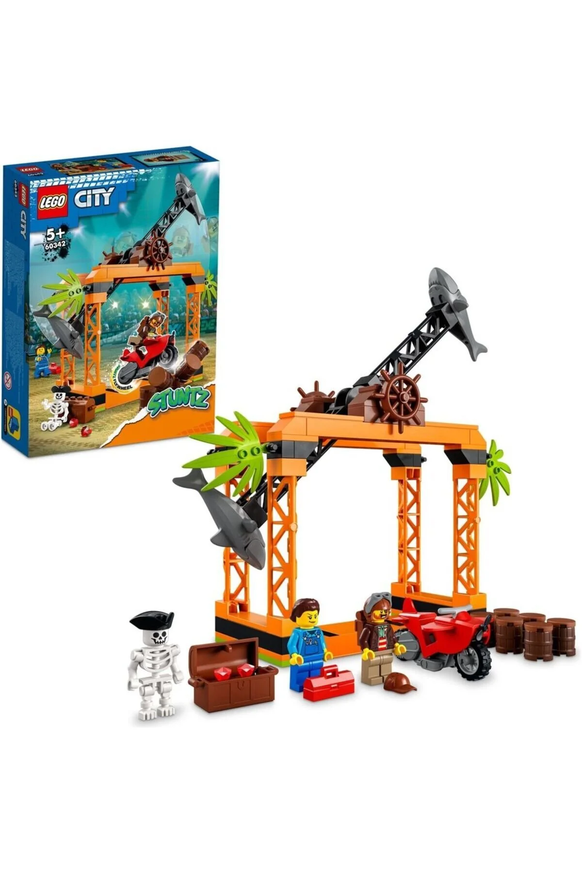 لگو ® CITY SHARK ATTACK SHOW مسابقه 60342 مجموعه خلاق 122 قطعه اورجینال LEGO