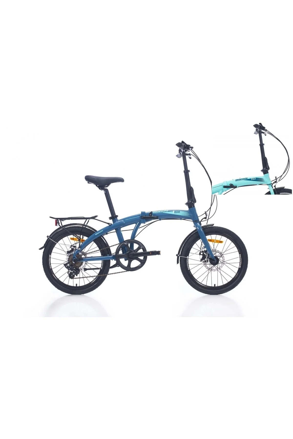 دوچرخه آبی مردانه و زنانه F013 D 20 تاشو 330H AL 6061 7 GEAR MD بیانکی Bianchi