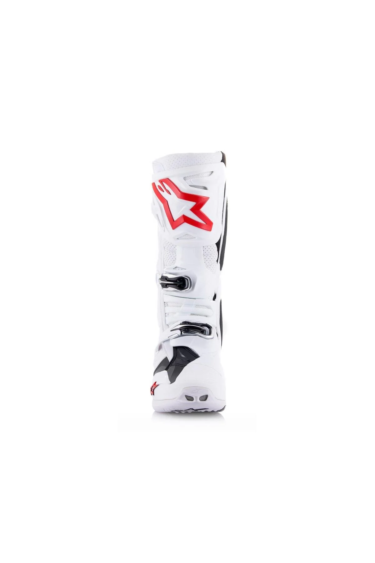 کفش و بوت موتورسیکلت مردانه TECH 10 ربات موتور سیکلت صلیب سفید قرمز Alpinestars