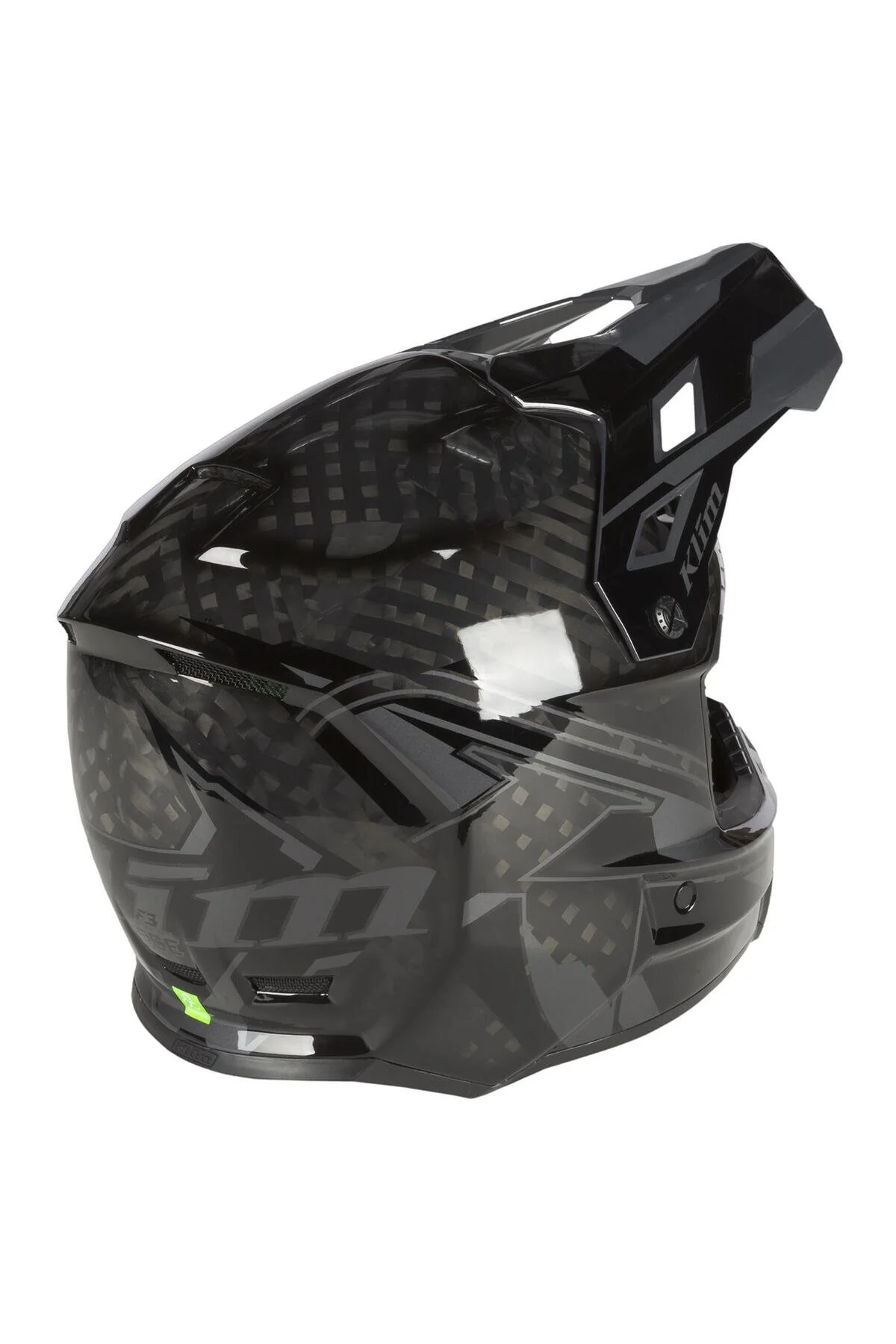 کلاه کاسکت موتورسیکلت مشکی سیاه موتور F3 Carbon Pro Cross Motorcycle Hander کلیم Klim