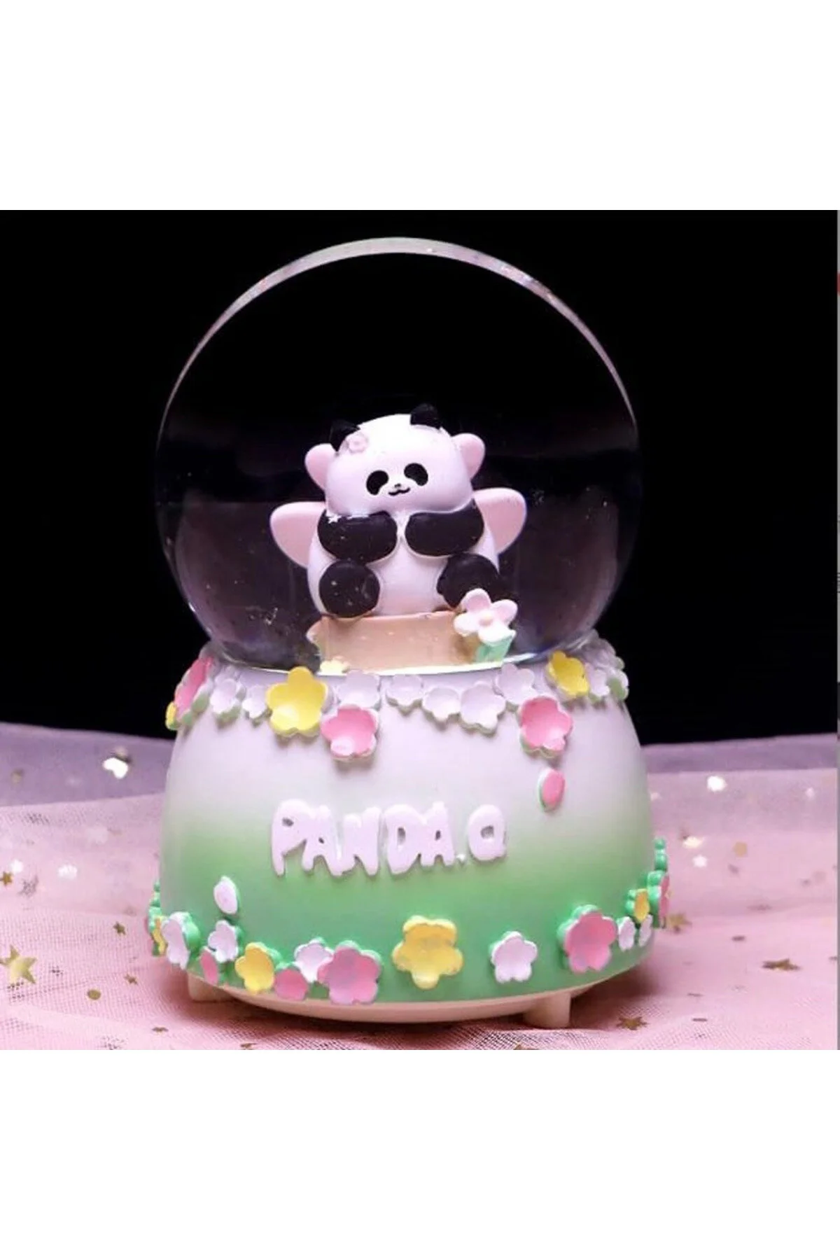 گوی برفی هدیه موزیکال SNOW GLOBE برای تولد پاندا روشن از ترکیه Ailenizin Oyuncakçısı