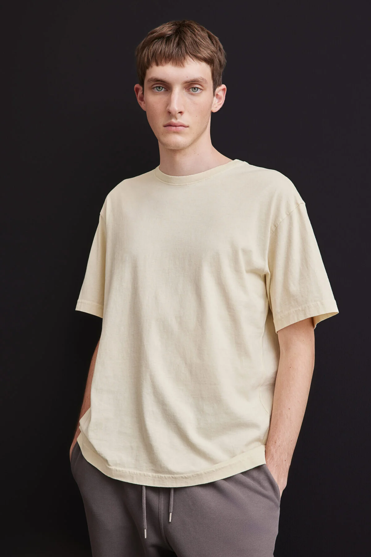 تی شرت مردانه شستشوی تناسب شستشو اچ اند ام اورجینال H&M