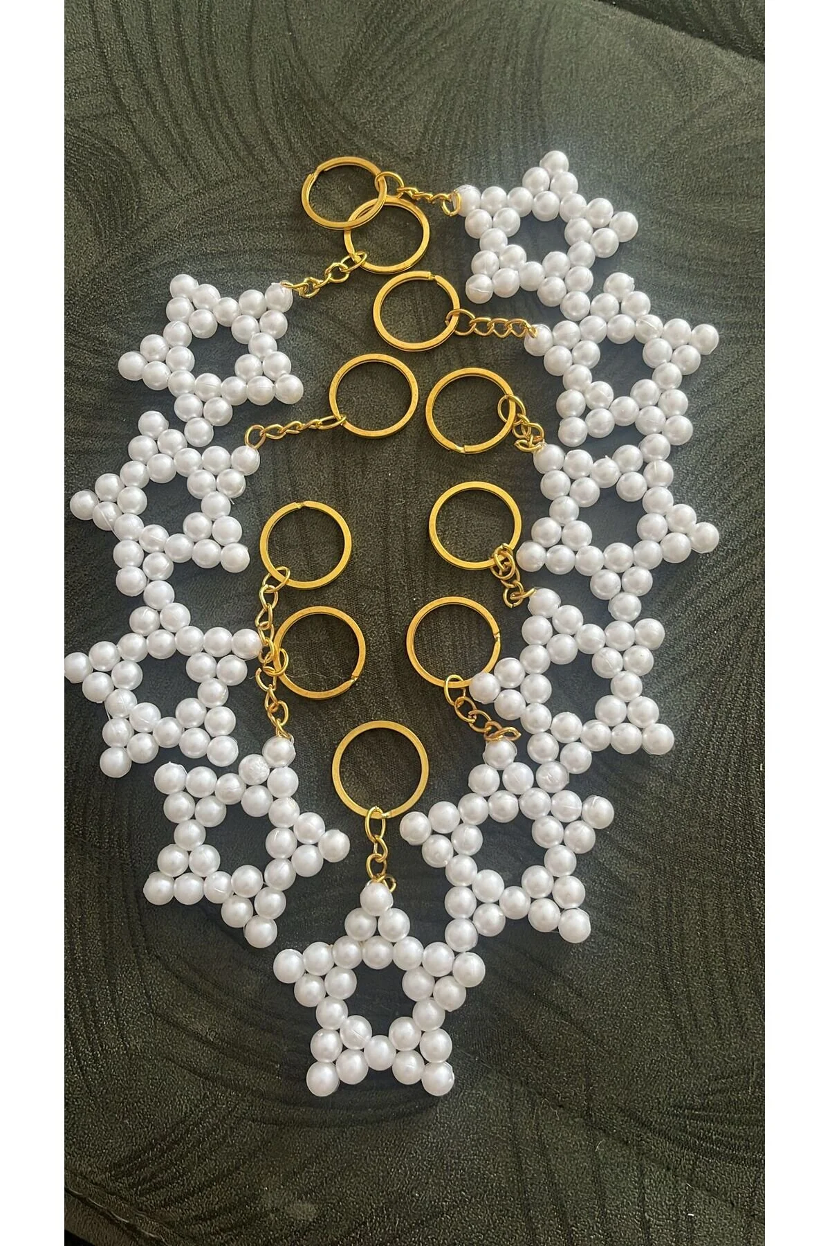 جلیقه کلید هدیه جاکلیدی ستاره مروارید 10 عدد büzey accessory
