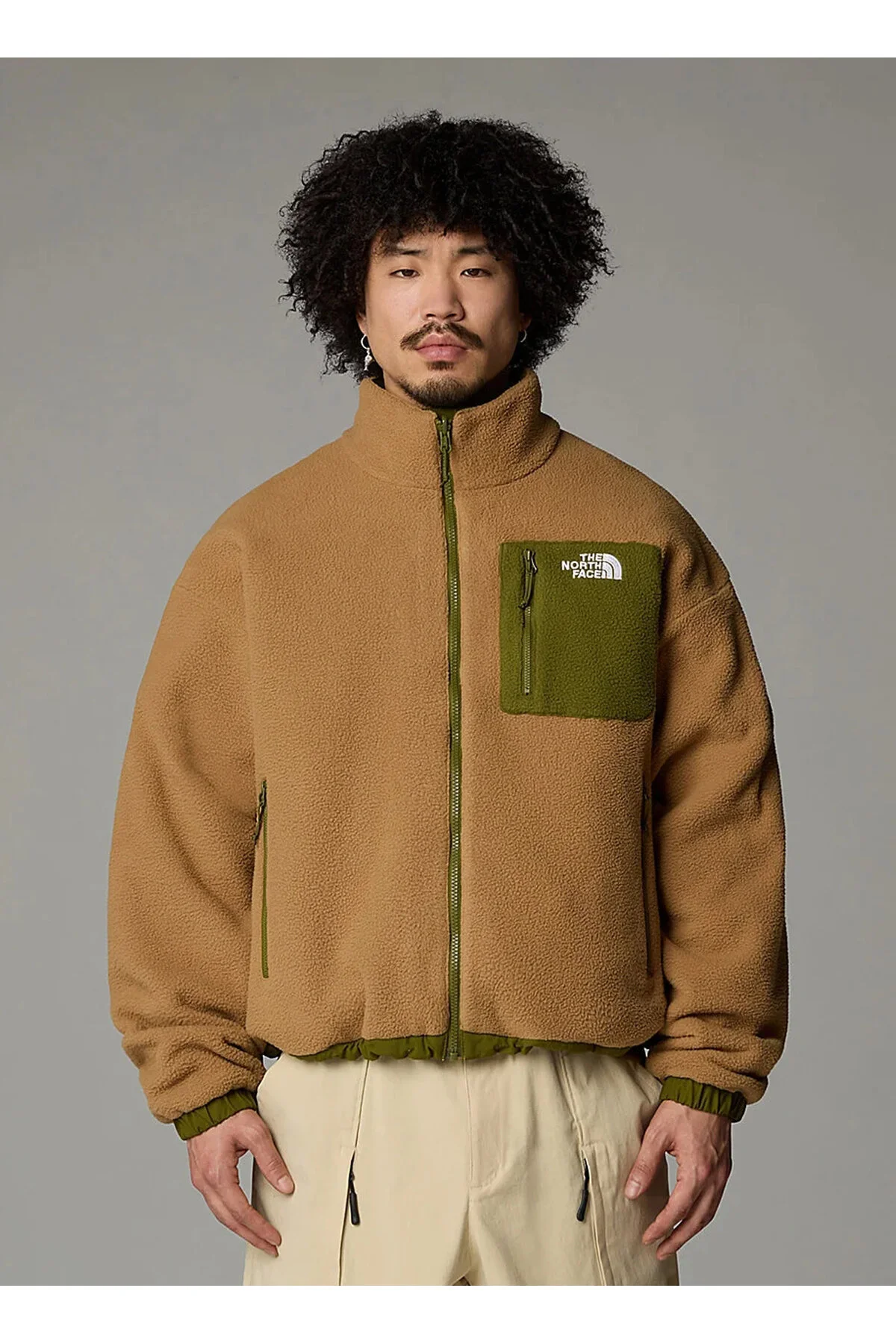 سویشرت مردانه پشمی سبز M J نورث فیس The North Face