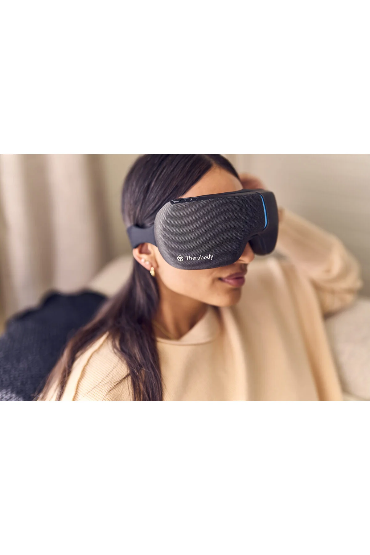 ماساژور صورت سیاه Smartgoggles 2 ابزار ماساژ Face Generation Therabody