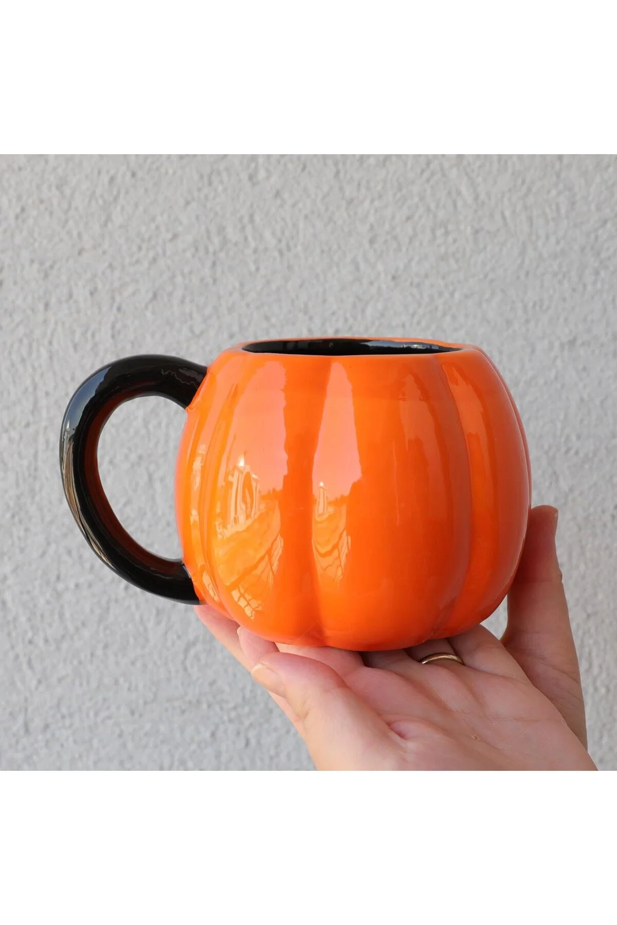 ماگ نارنجی فنجان طراحی سه بعدی کدو تنبل عسل  Piraye Gift