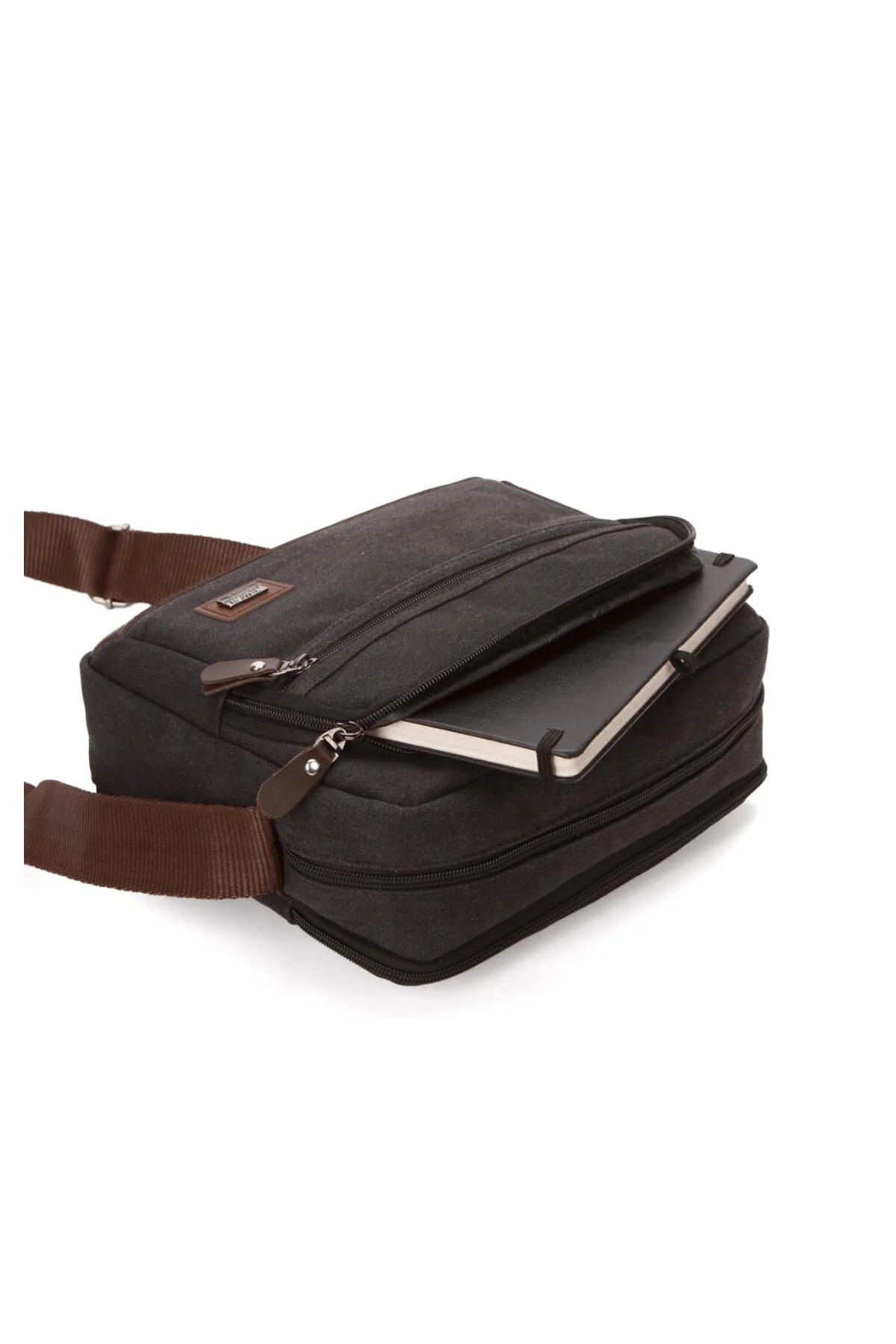 کیف شانه ای NEWISH POLO 2190 CANVAS SHOULDER AND MESSENGER BAG BLACK By Hakan
