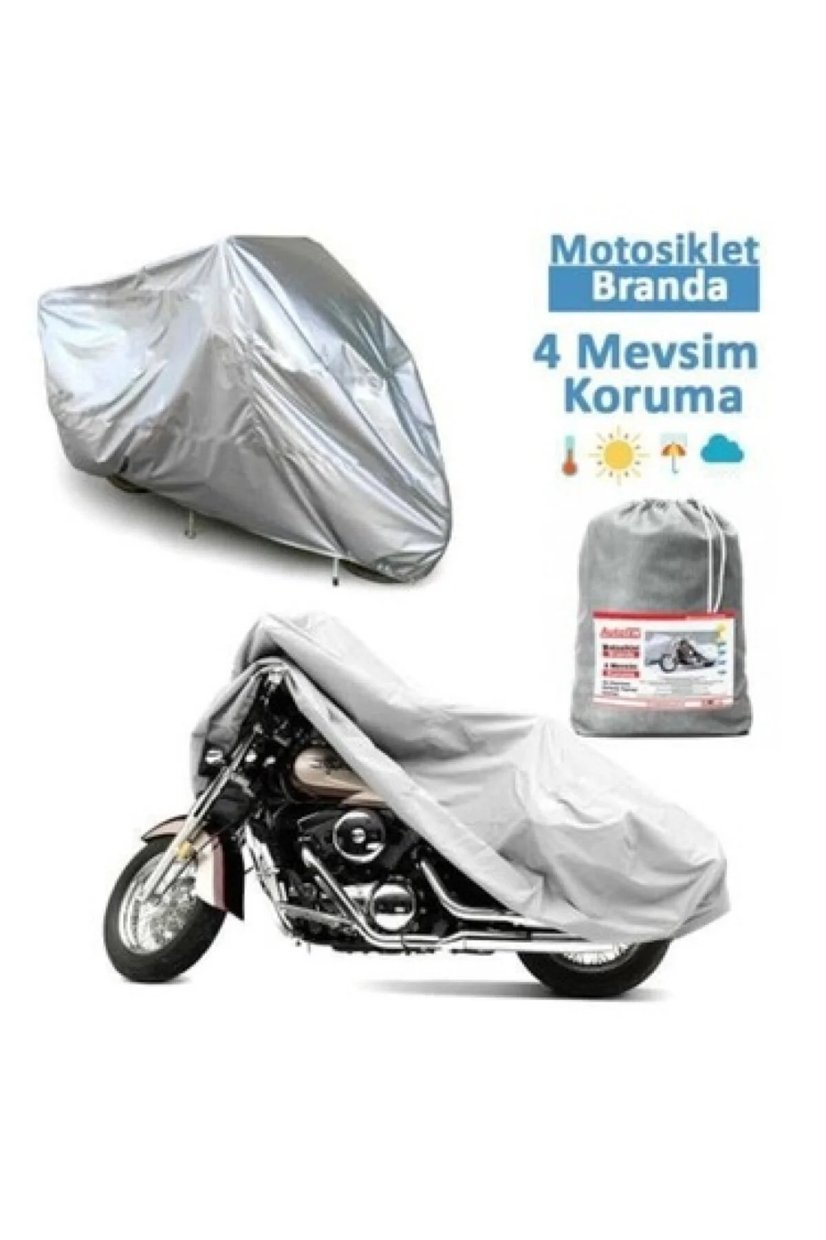 چادر موتورسیکلت HONDA ACTAVA 100 کیسه عقب سازگار اتصال قفل 4 فصل محافظت خاکستری kurke