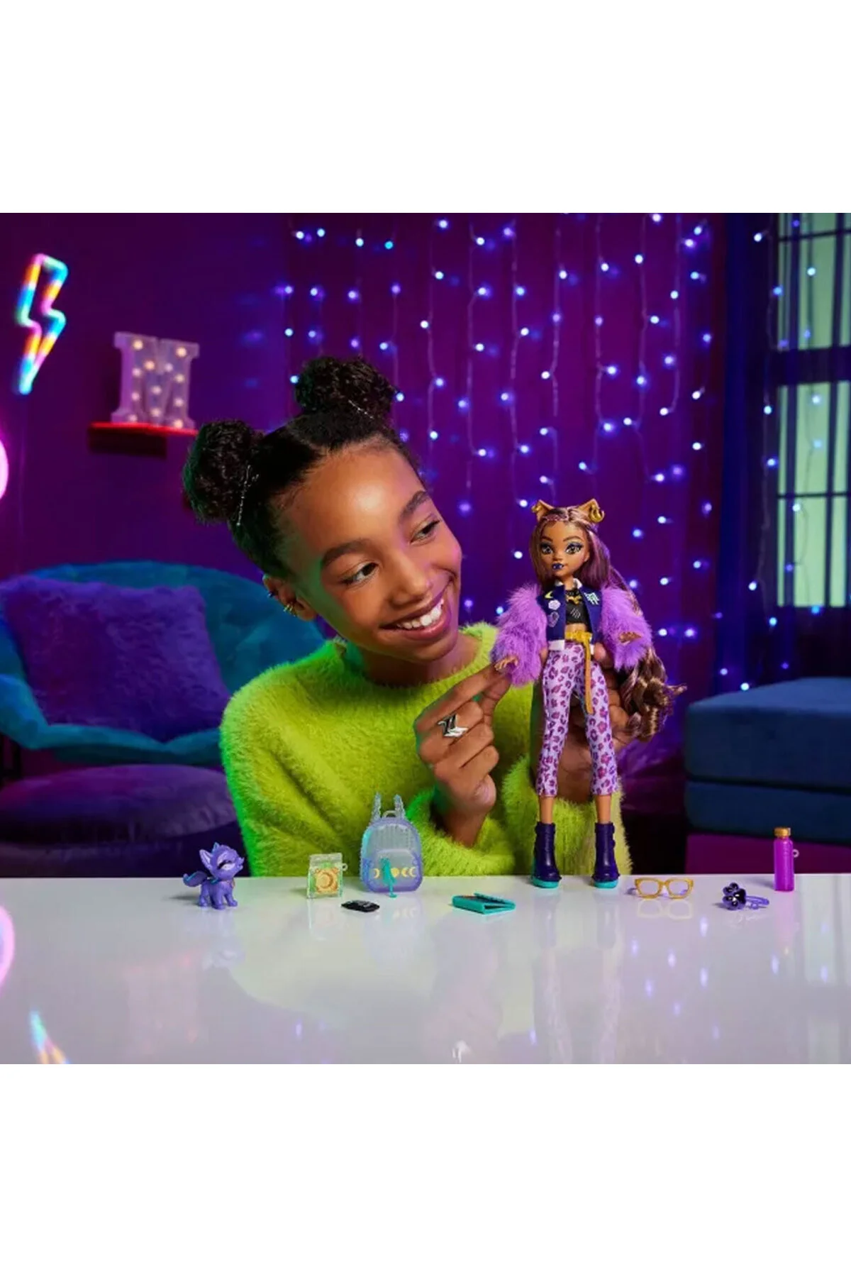 عروسک های مدل پسرانه و دخترانه بچگانه نوزادان شخصیت اصلی CLAWDEEN WOLF HRP65 MONSTER HIGH