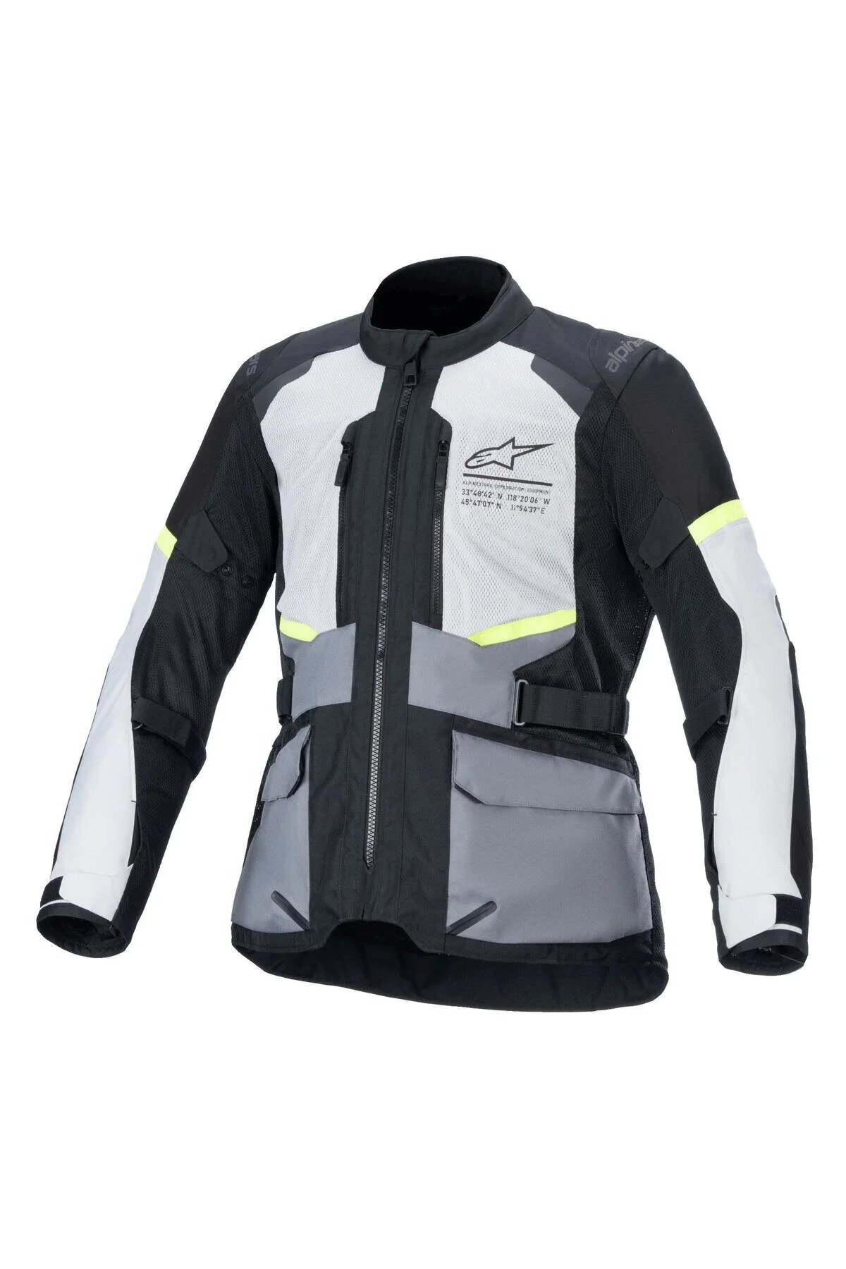کاپشن موتورسوار مردانه کت موتور سیکلت محافظت شده در هوا آند سیاه خاکستری Alpinestars