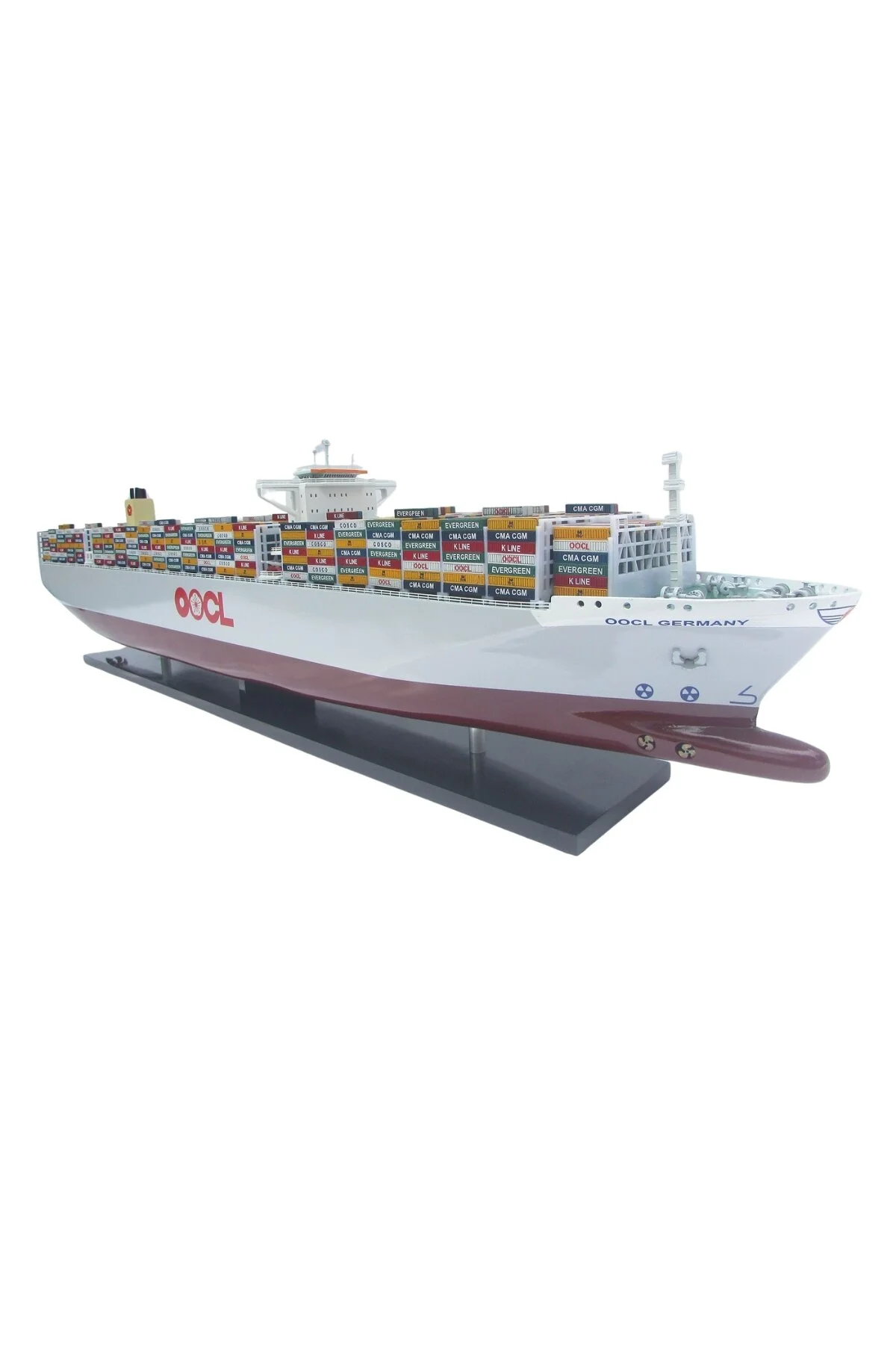 مدل خودرو چند رنگ OOCL آلمان مجموعه چوبی کشتی کانتینر تجاری بزرگ ITSOLD