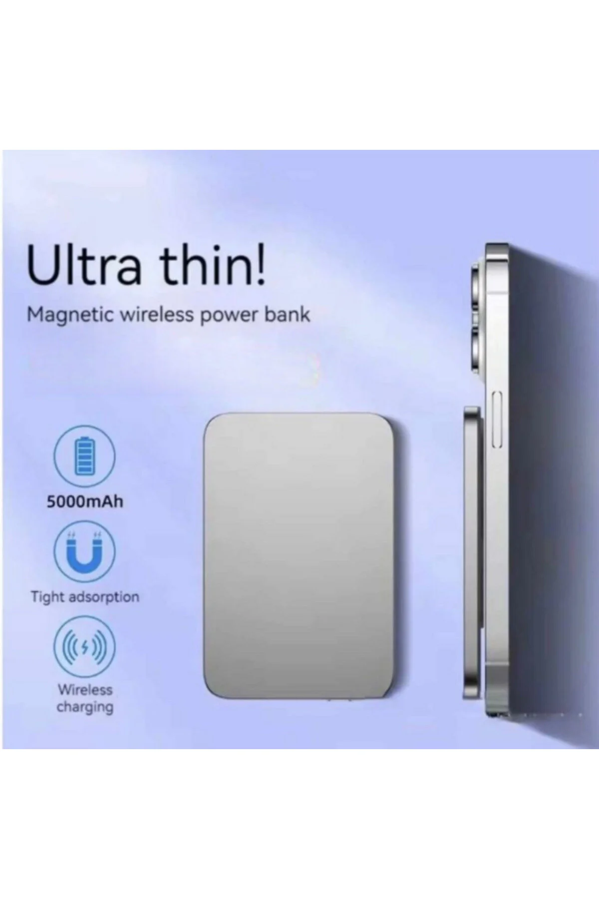 پاوربانک سامسونگ GALAXY S24 فوق العاده سازگار با SLIM MAGSAFE POWERBANK 5000 میلی آمپر UK