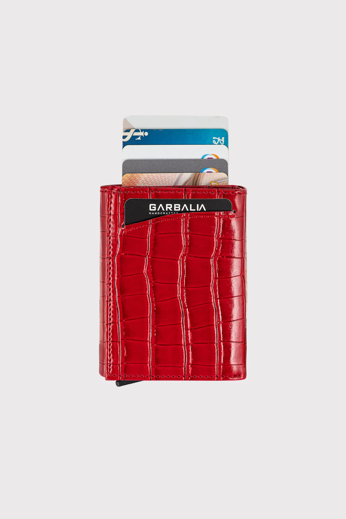 کیف پول مردانه قرمز CROCO با مکانیسم مالت در مقایسه Garbalia
