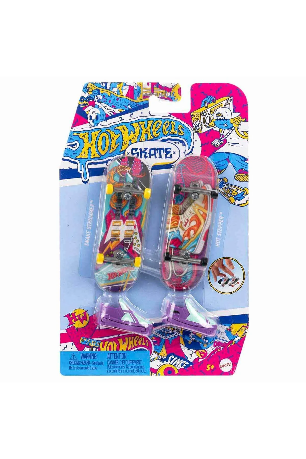 ست بازی بسته های اسکیت بورد و کفش دو انگشتی با تم یکپارچهسازی سیستمعامل HXL19 از ترکیه HOT WHEELS