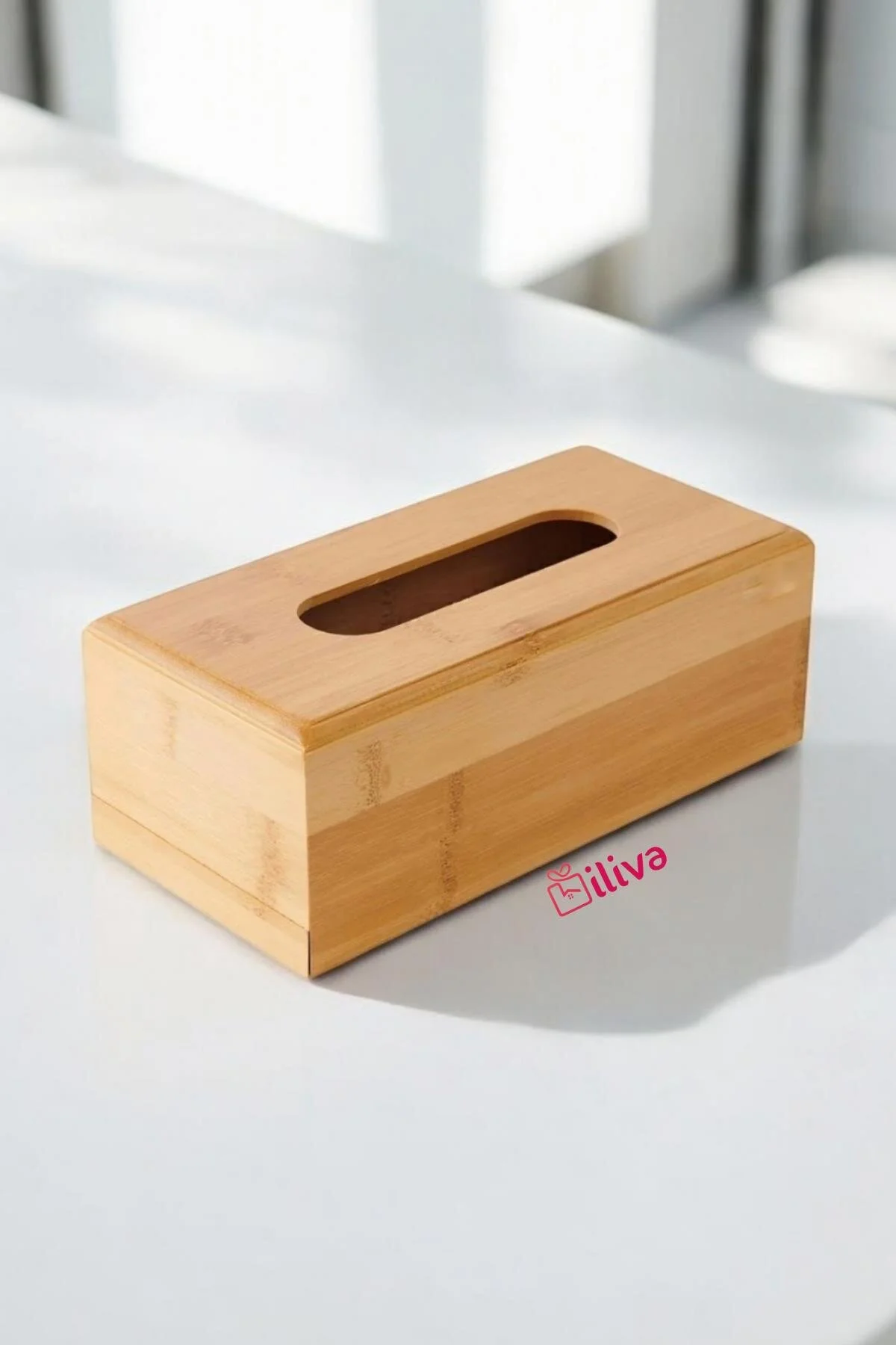 جای دستمال سفره چند رنگ بامبو دسک تاپ چوبی İLİVA
