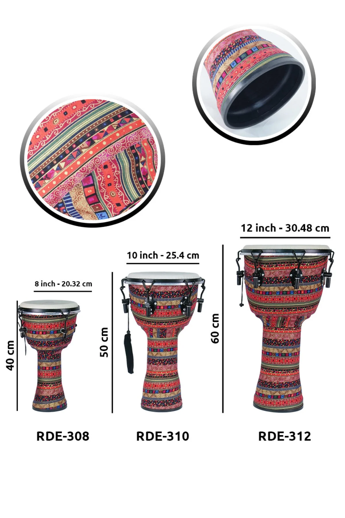 دربوکه تمپو RDE 308 ابزار آفریقایی 8 '' اینچ DJBEK Genel Markalar
