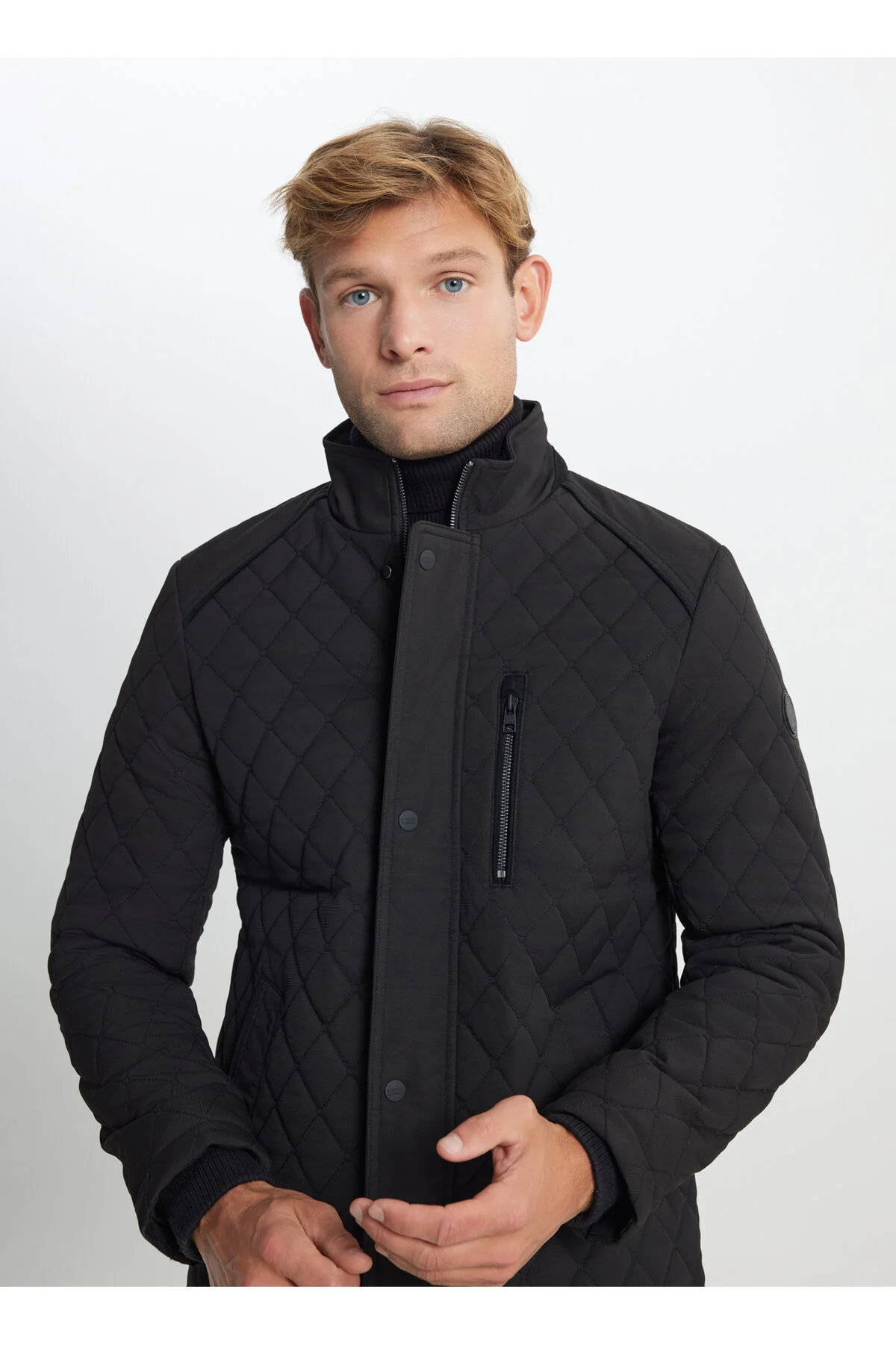 کاپشن مانتو مردانه مشکی CLASSICS 4A1025100001 OVERCOAT Altınyıldız Classics