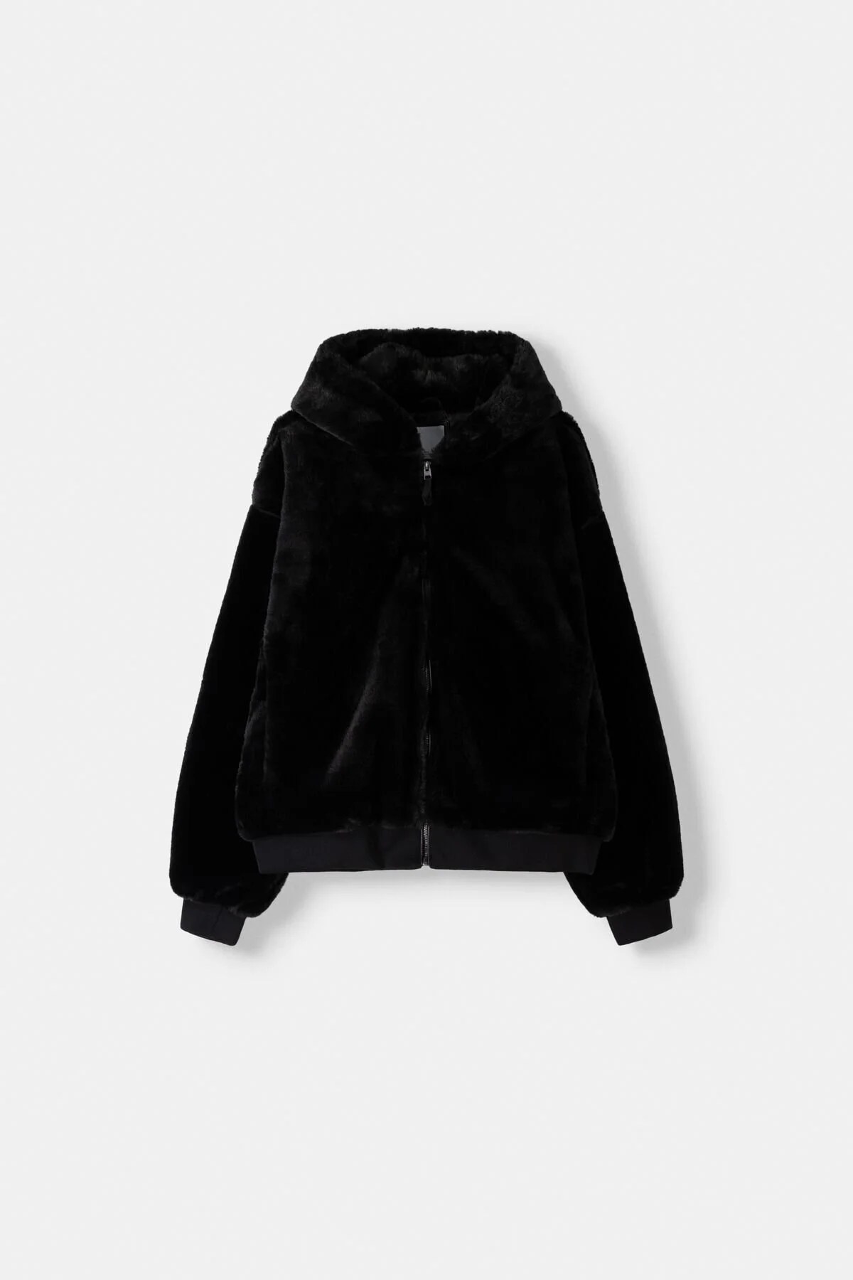 کت مشکی مردانه ژاکت پشمی مصنوعی برشکا اورجینال Bershka