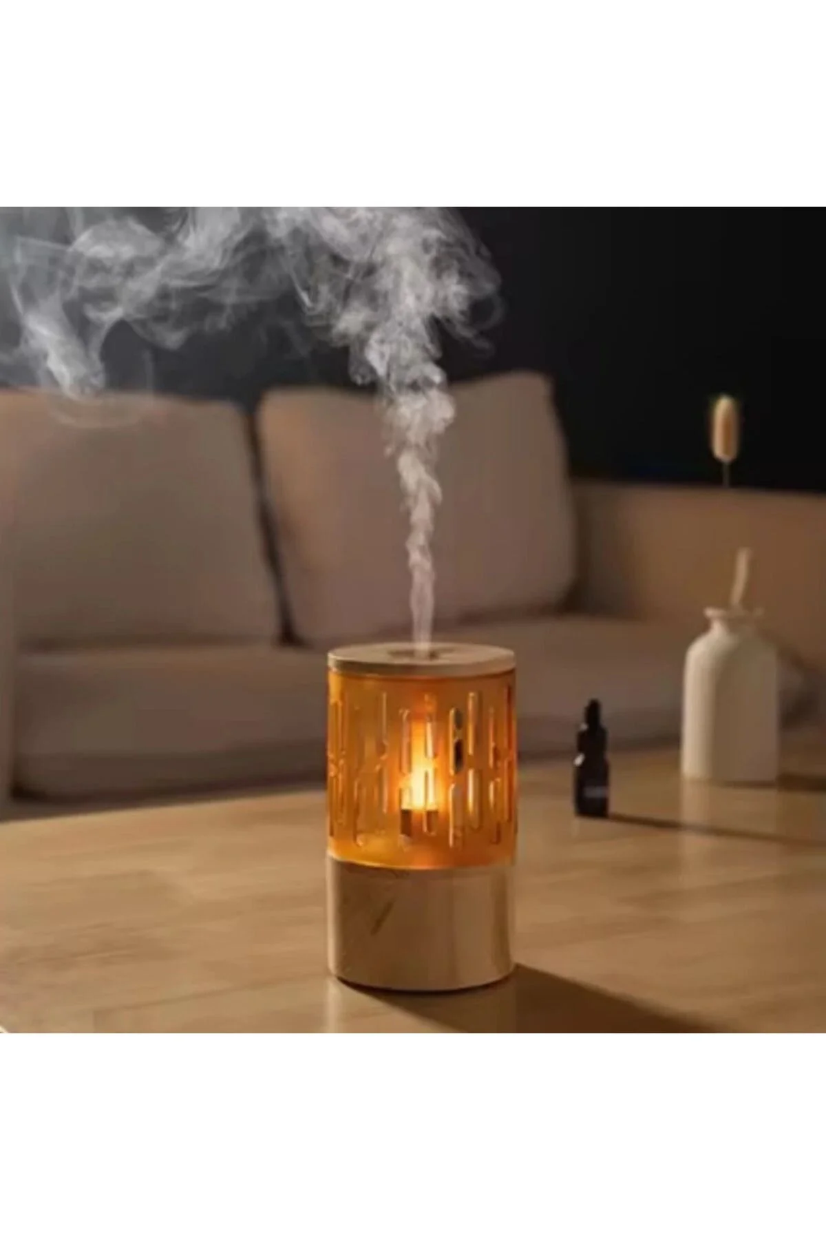 دستگاه بخور مرطوب کننده هوا پخش عطر روشن با ظرفیت 125 میلی لیتر ظاهر شمعی EN SİGA