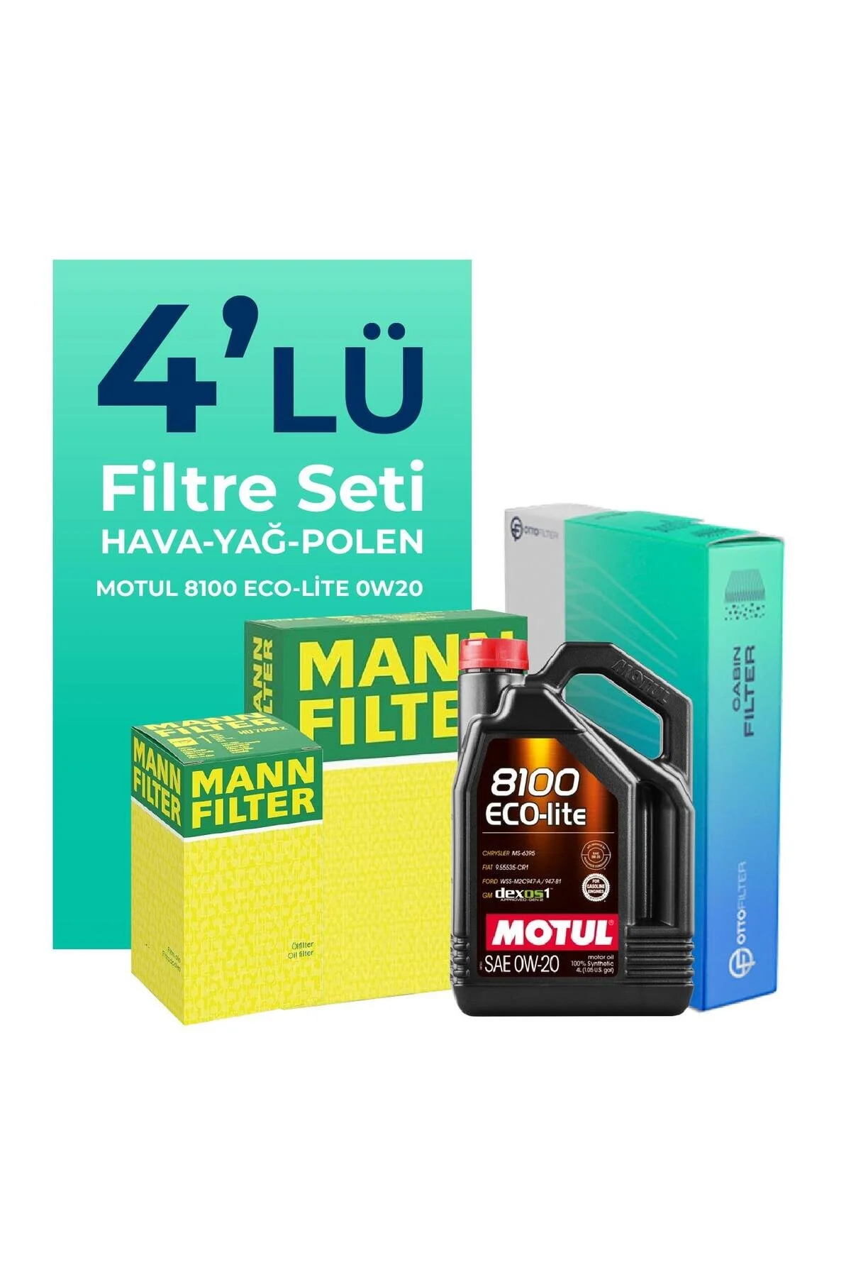 ست فیلتر خودرو MANN TOYOTA COROLLA 1.2 تعمیر و نگهداری مجموعه حرکات موتور 2019 2022 4 LU Otto Filter