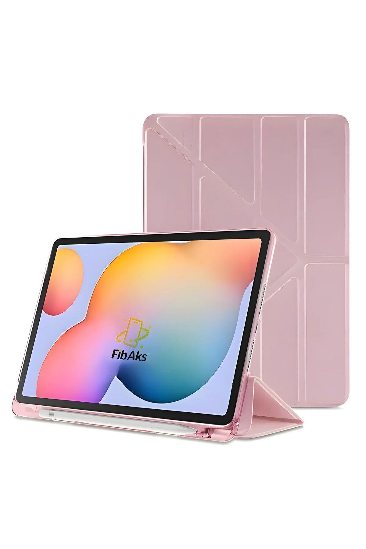کاور تبلت قاب 12.4 اینچی SM SAMSUNG GALAXY TAB S10 PLUS با محفظه قلم و پوشش محافظ پایه تاشو Fibaks