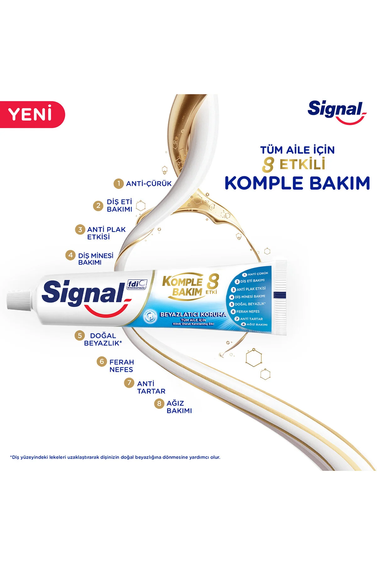 خمیردندان COMPLETE CARE 8 EFFECT PASTE WHITENING PROTECTION ANTI CARIES FOR FRESH BREATH 75 MLX4 اورجینال Signal