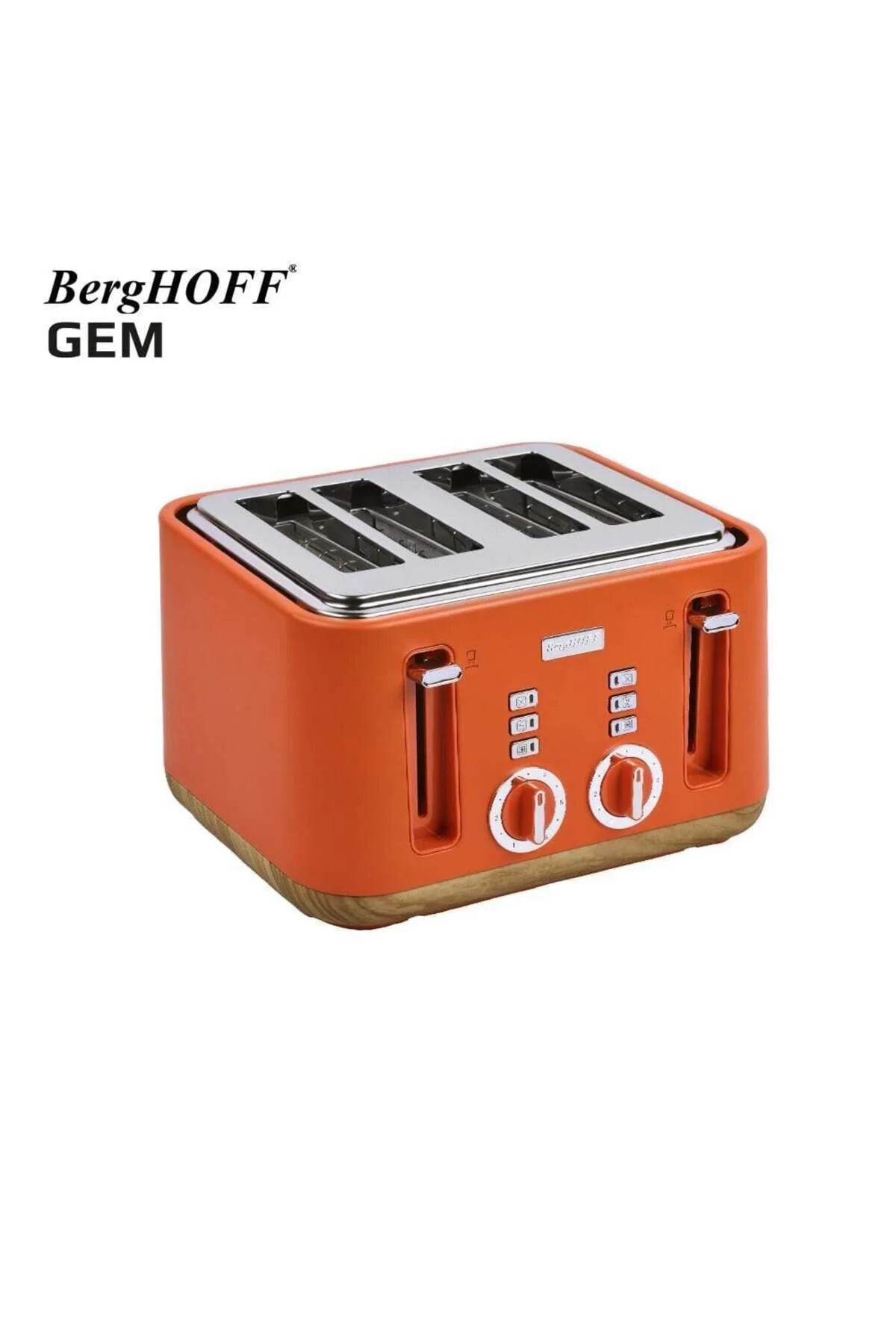 توستر گوهر طبیعی نارنجی چهار برش دستگاه سرخ کردن نان Berghoff