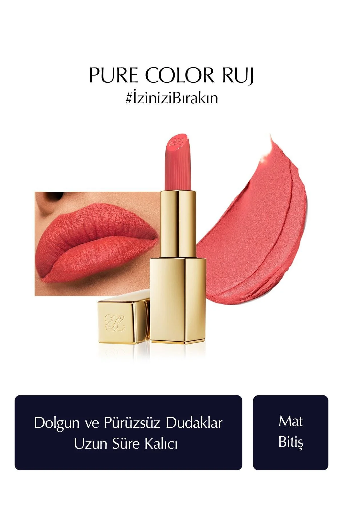 رژ لب مات با پیگمانت بالا و تاثیر پرجلوه ۶۰۰ کیون۱۷۰ استی لادر Estee Lauder