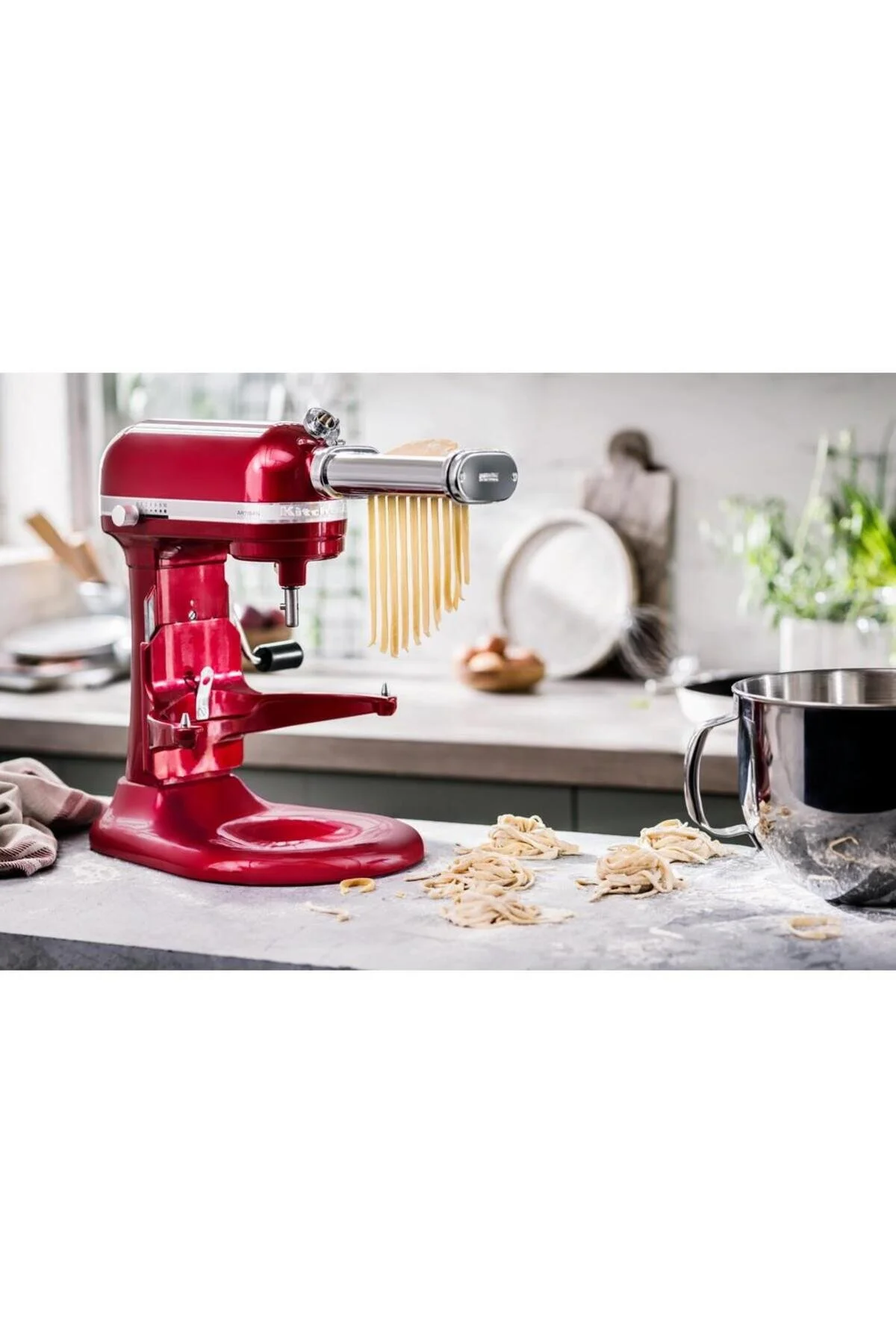 میکسر و ست نقرهای 5Ksmpra 3 قطعه سیم کشی خمیر لوازم جانبی برش ماکارونی Kitchenaid