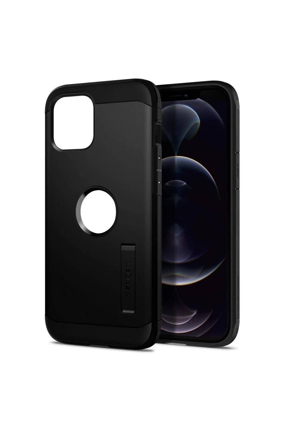 کاور و قاب IPHONE 12 PRO MAX سازگار با زره پوش سخت سیاه Spigen
