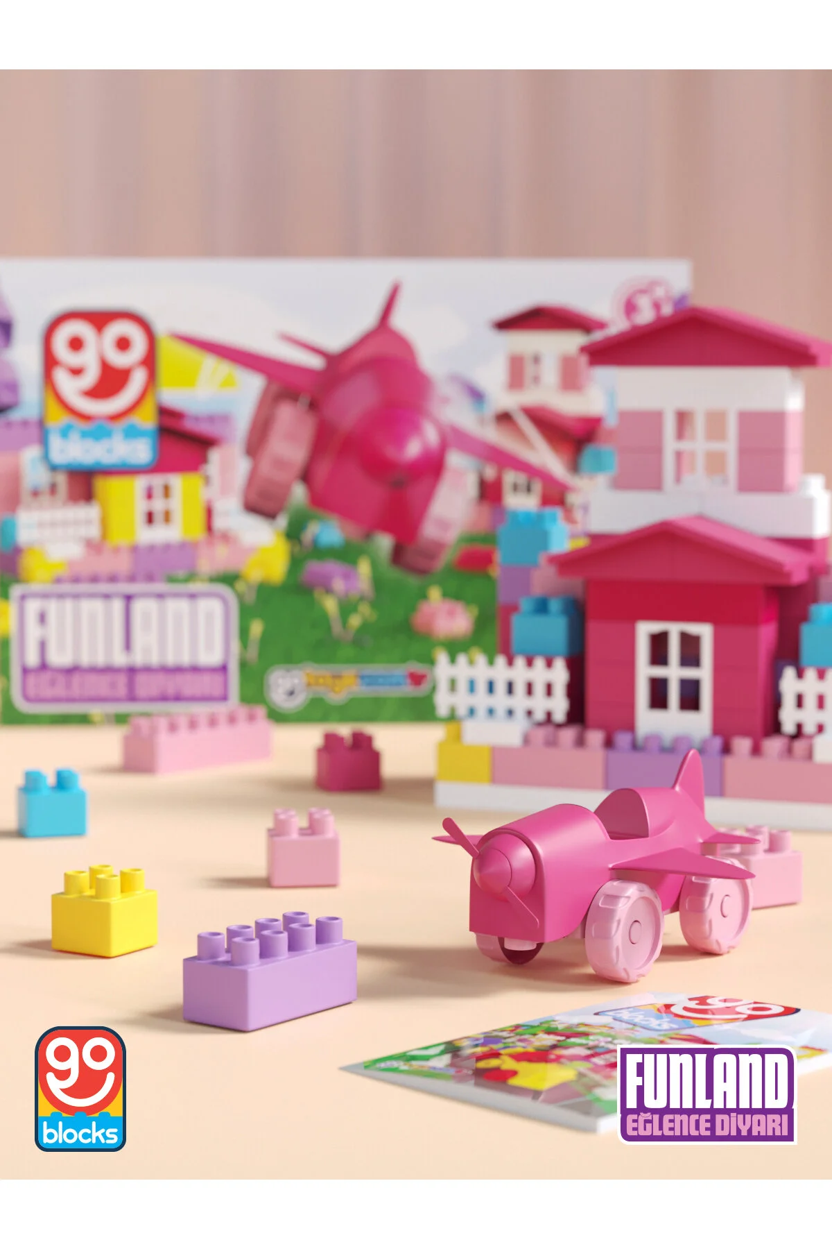 لگو و اسباب بازی های ساخت محور GO BLOCKS FUNLAND 100 PIECE BLOCK BUILDING TOYS MEGA BLOK SHOPIST از ترکیه Go Toys