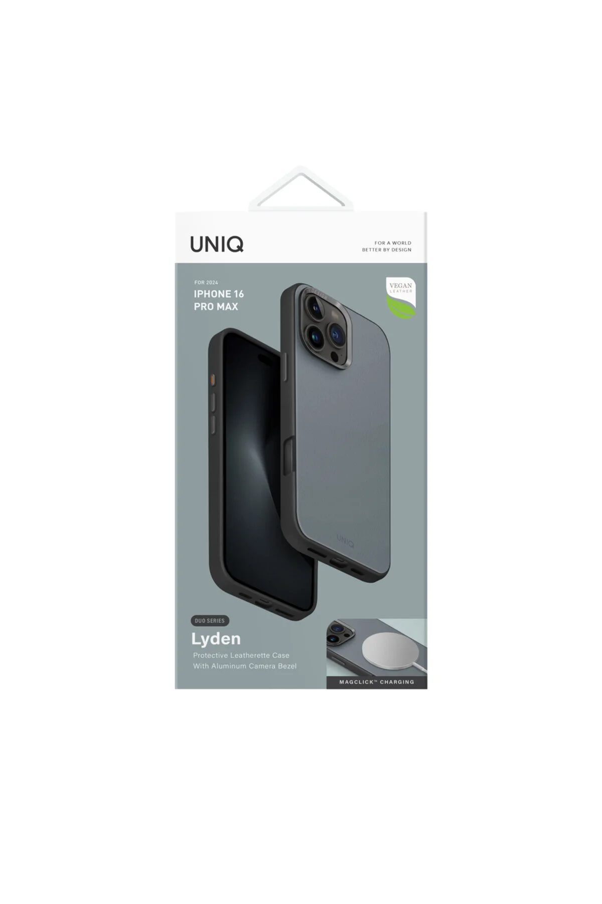 کاور و قاب سازگار با IPHONE 16 PRO MAX LYDEN DS DUAL TONE چرم وگان دارای پوشش MAGSAFE MAGCLICK™ UNIQ Better By Design