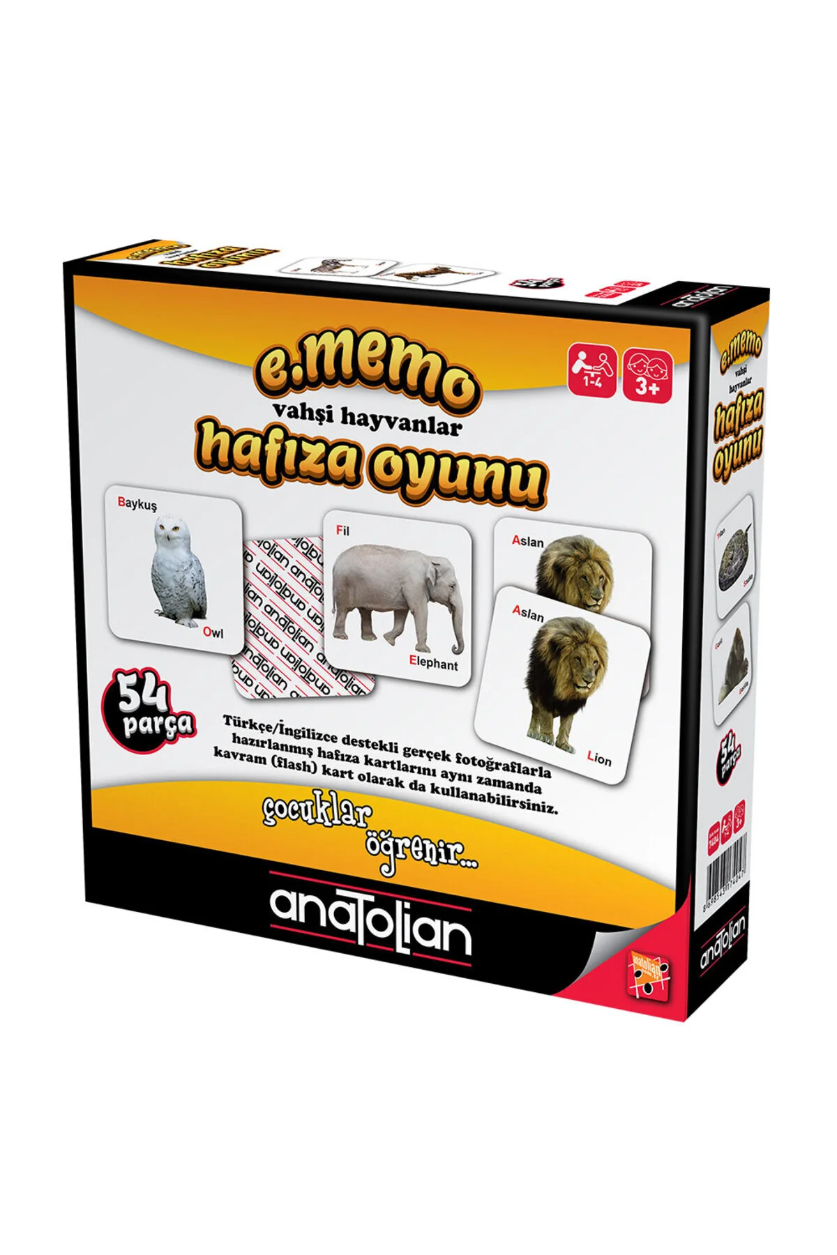 اسباب بازی های آموزشی حیوانات وحشی حافظه 54 قطعه 7404 پازل اورجینال Anatolian Puzzle