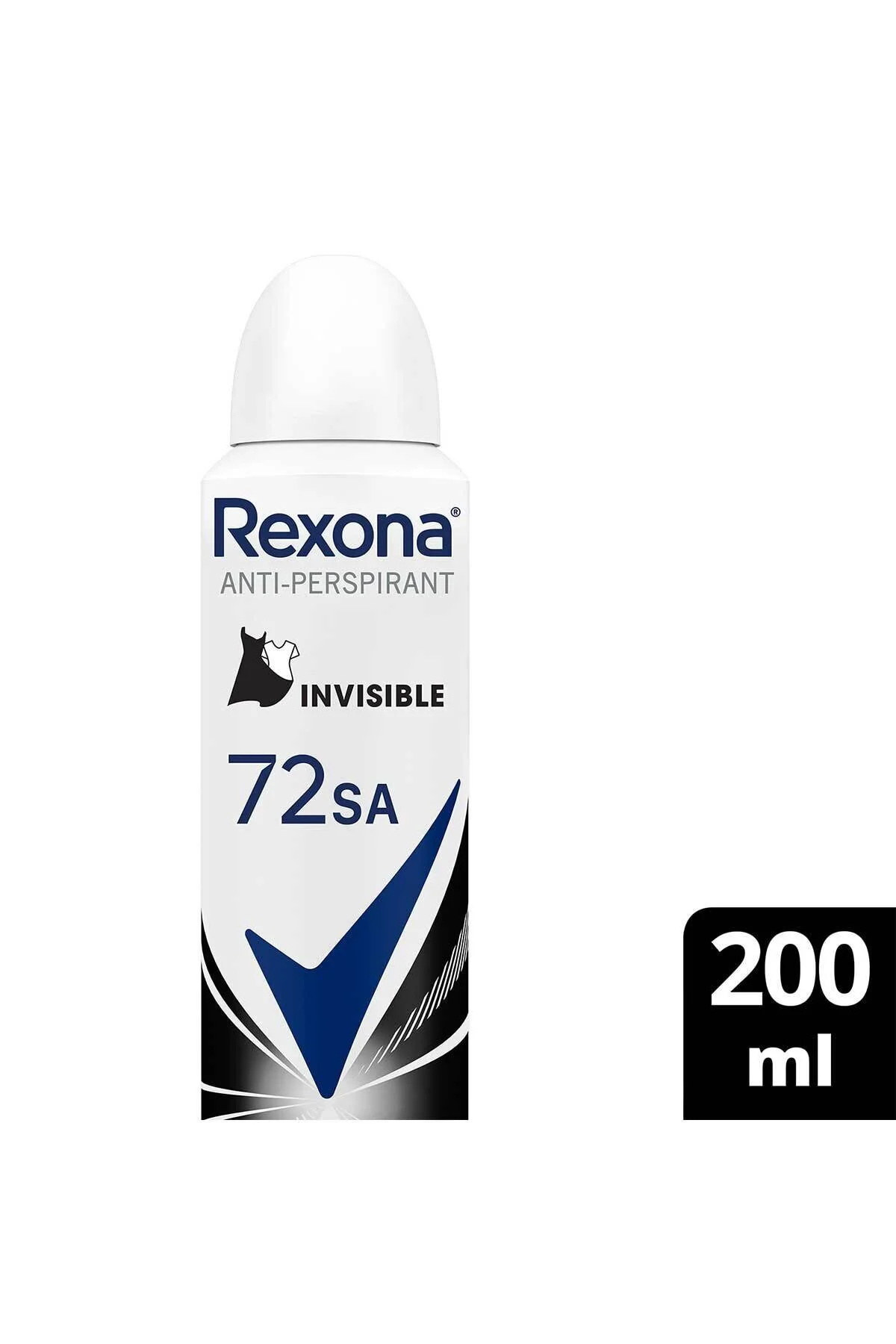 رکسونا اینویزیبل اسپری دئودورانت زنانه ۲۰۰ میلی‌لیتر | محافظت ۷۲ ساعته بدون لکه Rexona