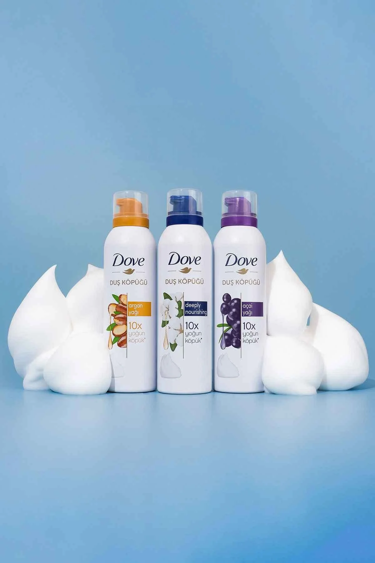 ژل دوش فوم روغن آرگان 200 میل آکای تغذیه کننده عمیق Dove